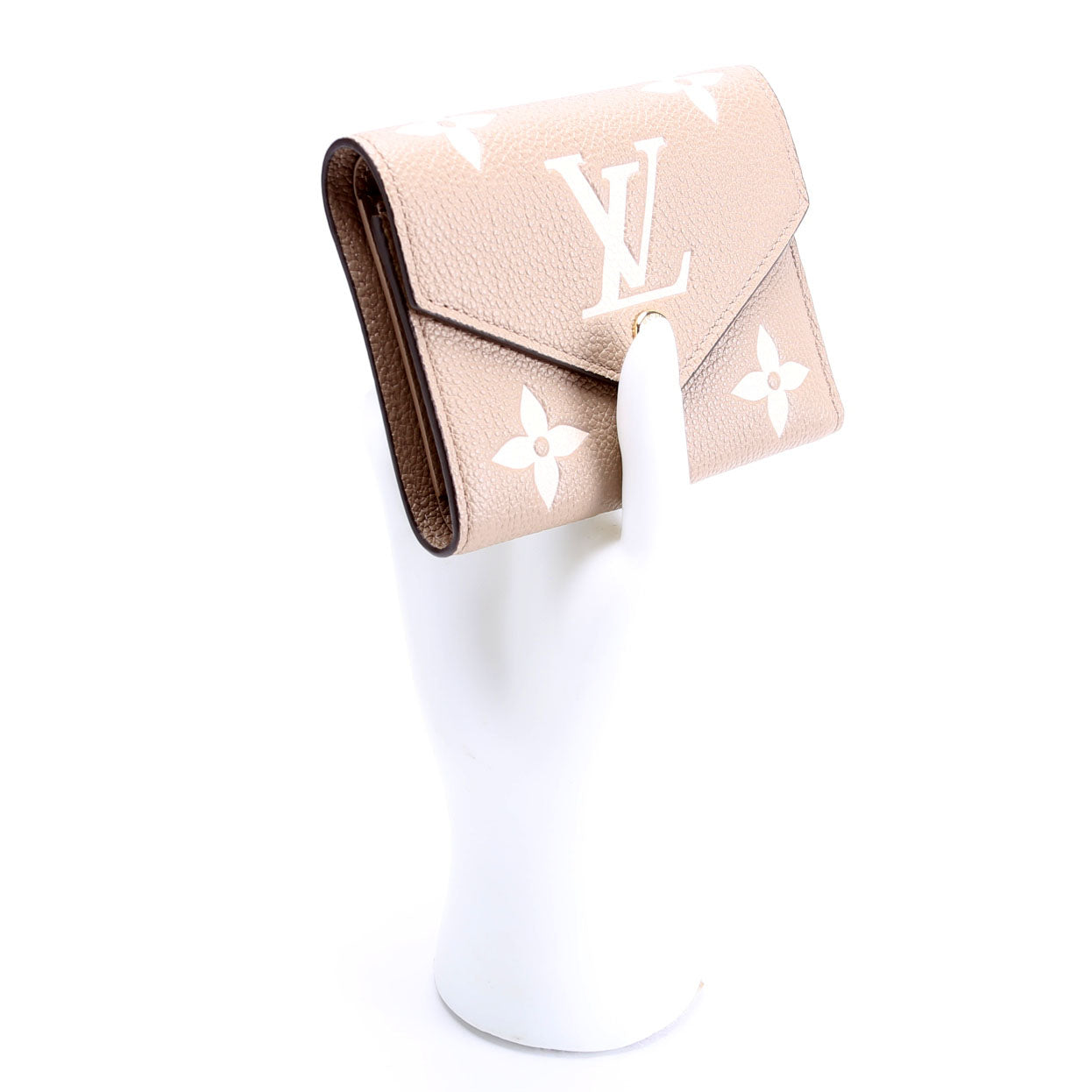 Victorine Wallet Bicolor Empreinte Turtle Dove