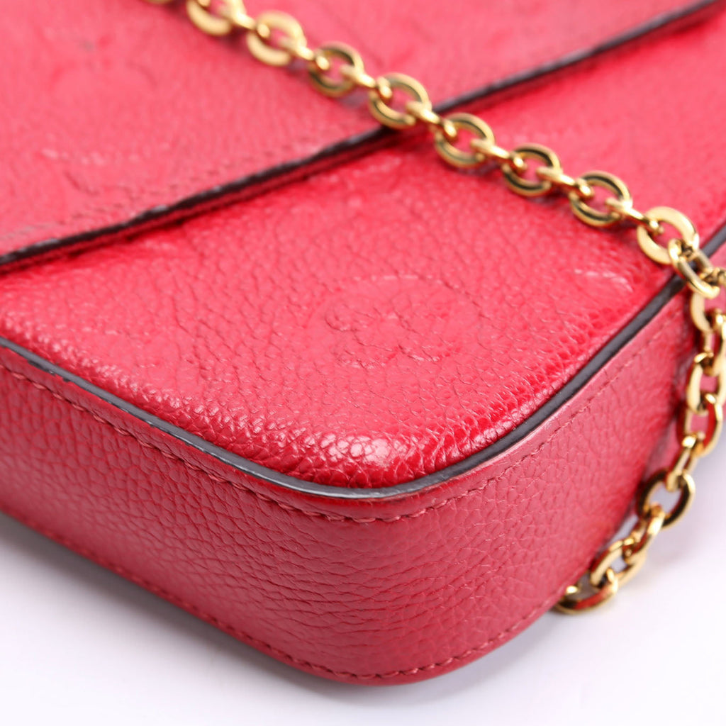 Pochette Felicie Empreinte Red