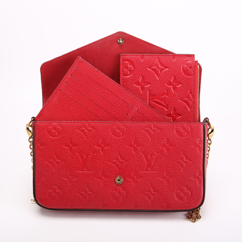 Pochette Felicie Empreinte Red