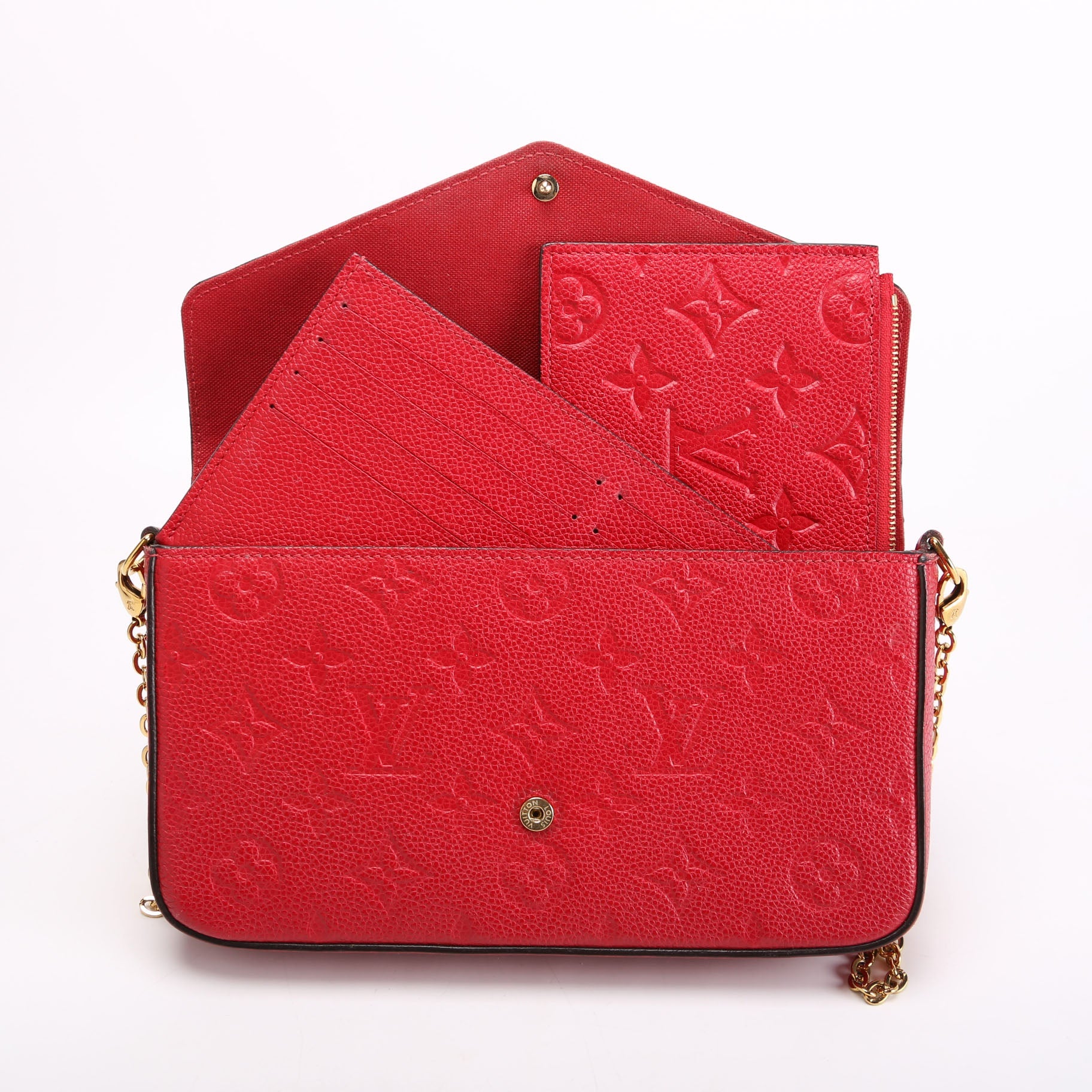 Pochette Felicie Empreinte Red