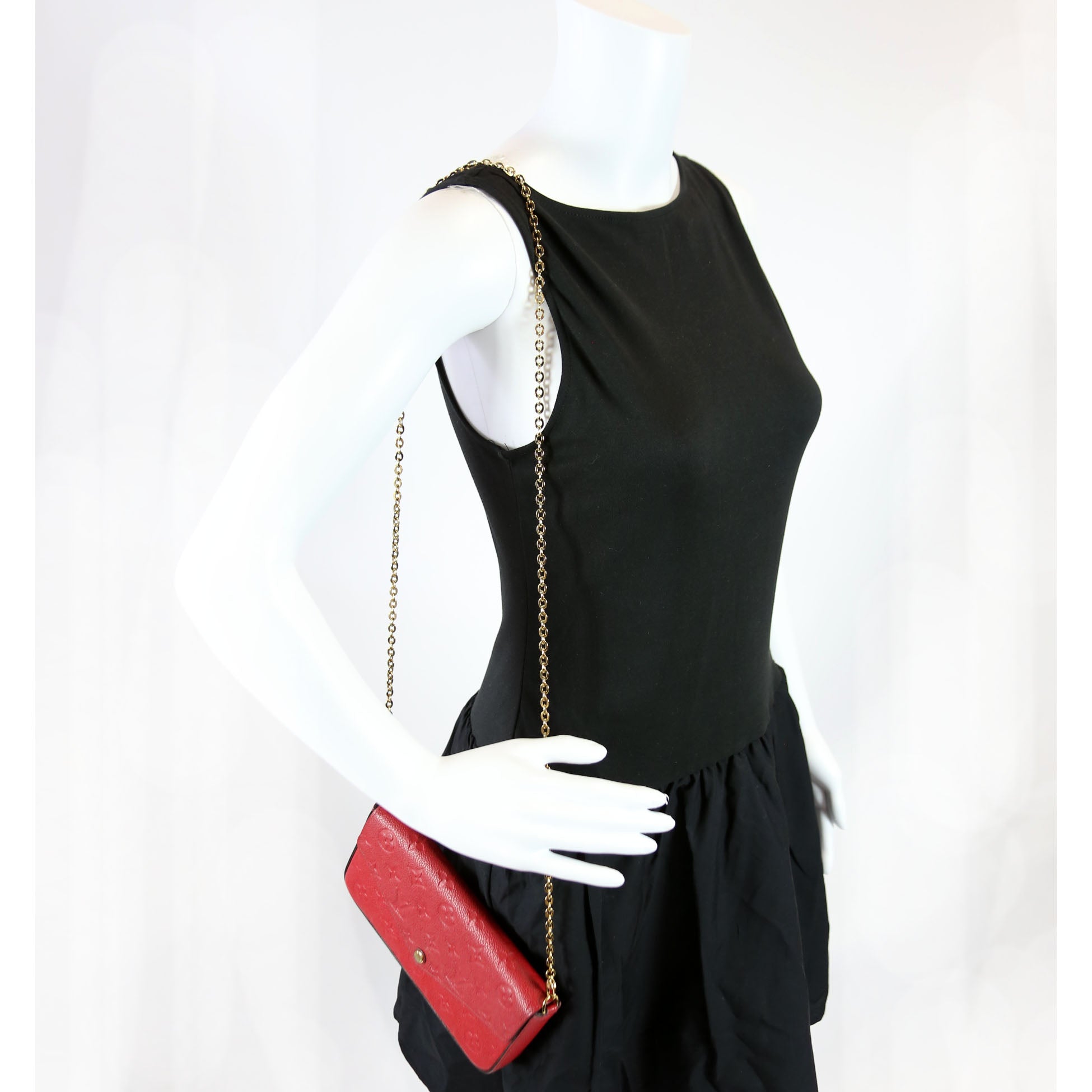 Pochette Felicie Empreinte Red