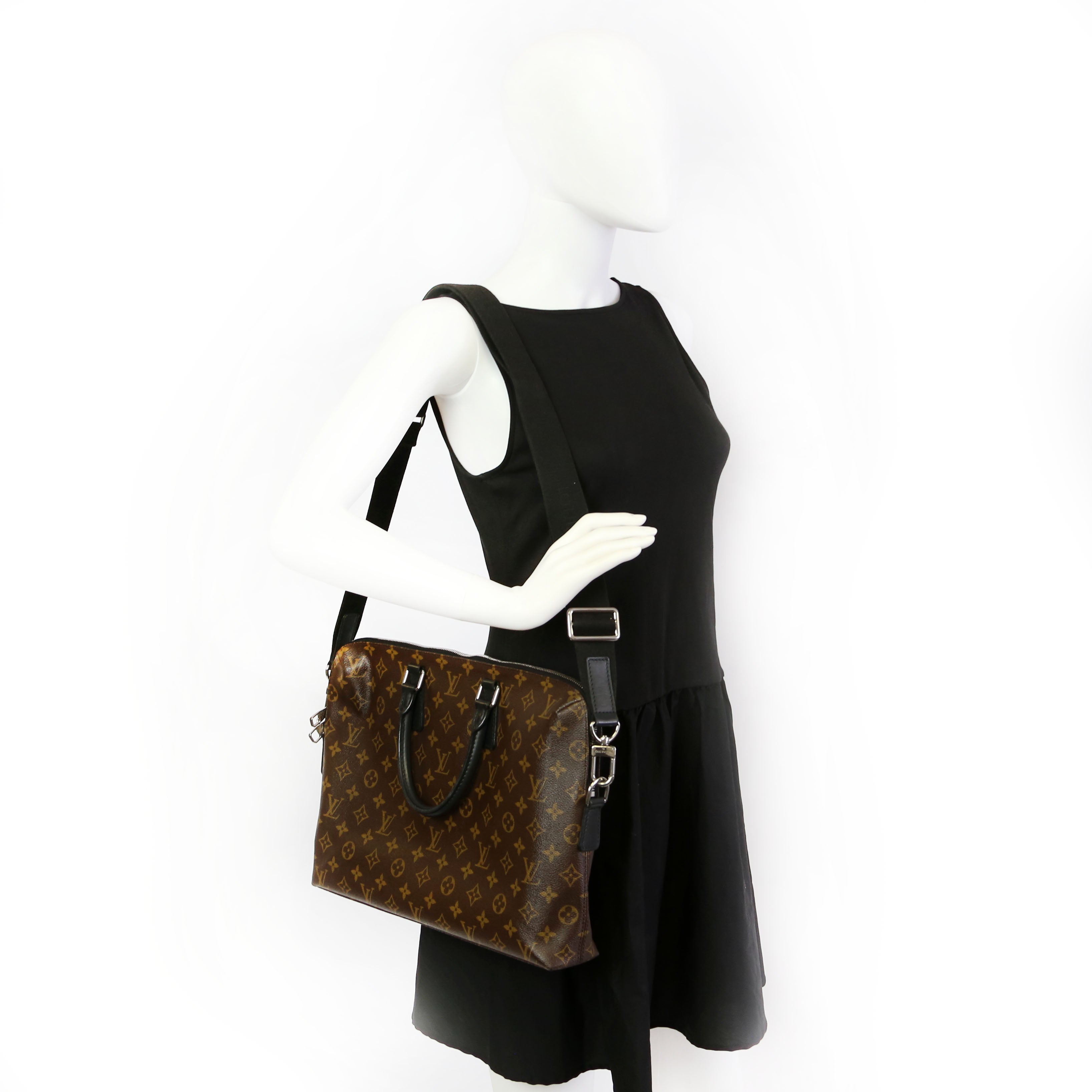 Porte Documents Jour Monogram Macassar