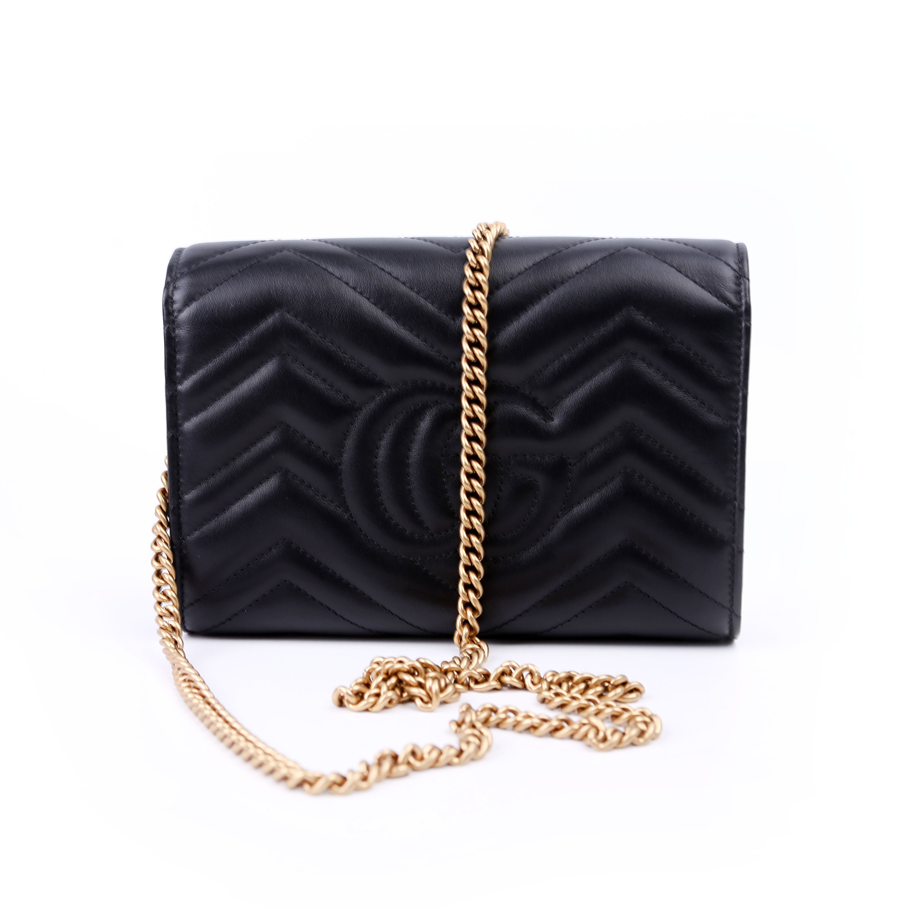 474575 Marmont Chain Wallet Black
