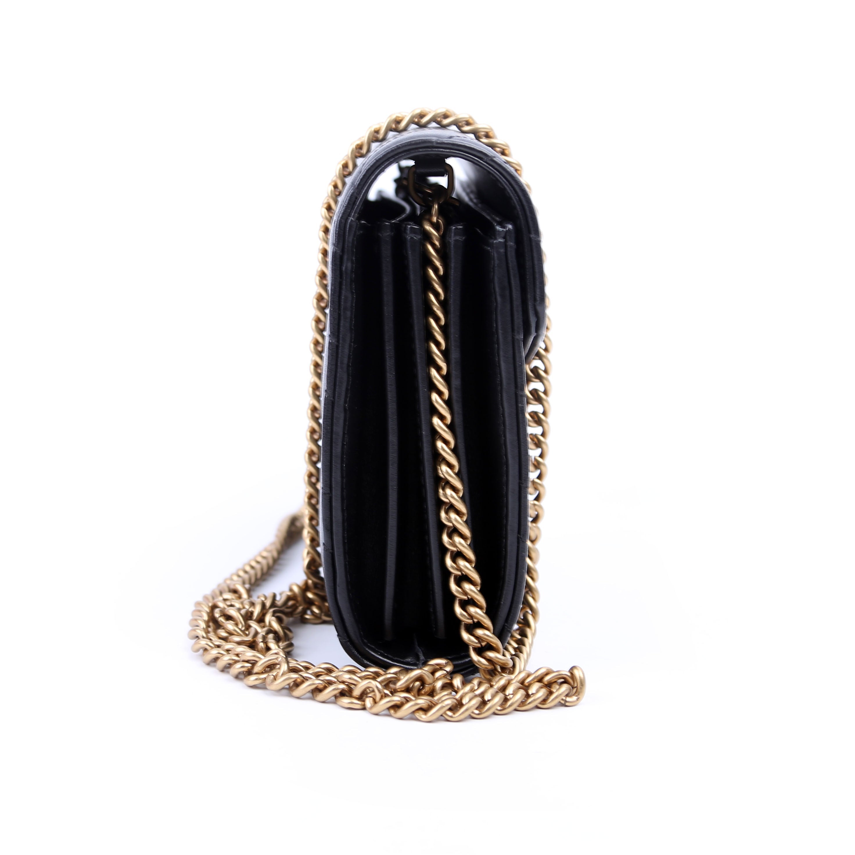 474575 Marmont Chain Wallet Black