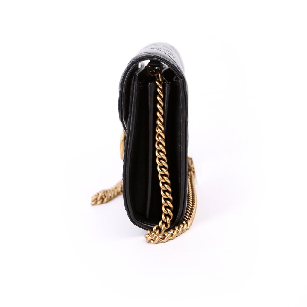 474575 Marmont Chain Wallet Black