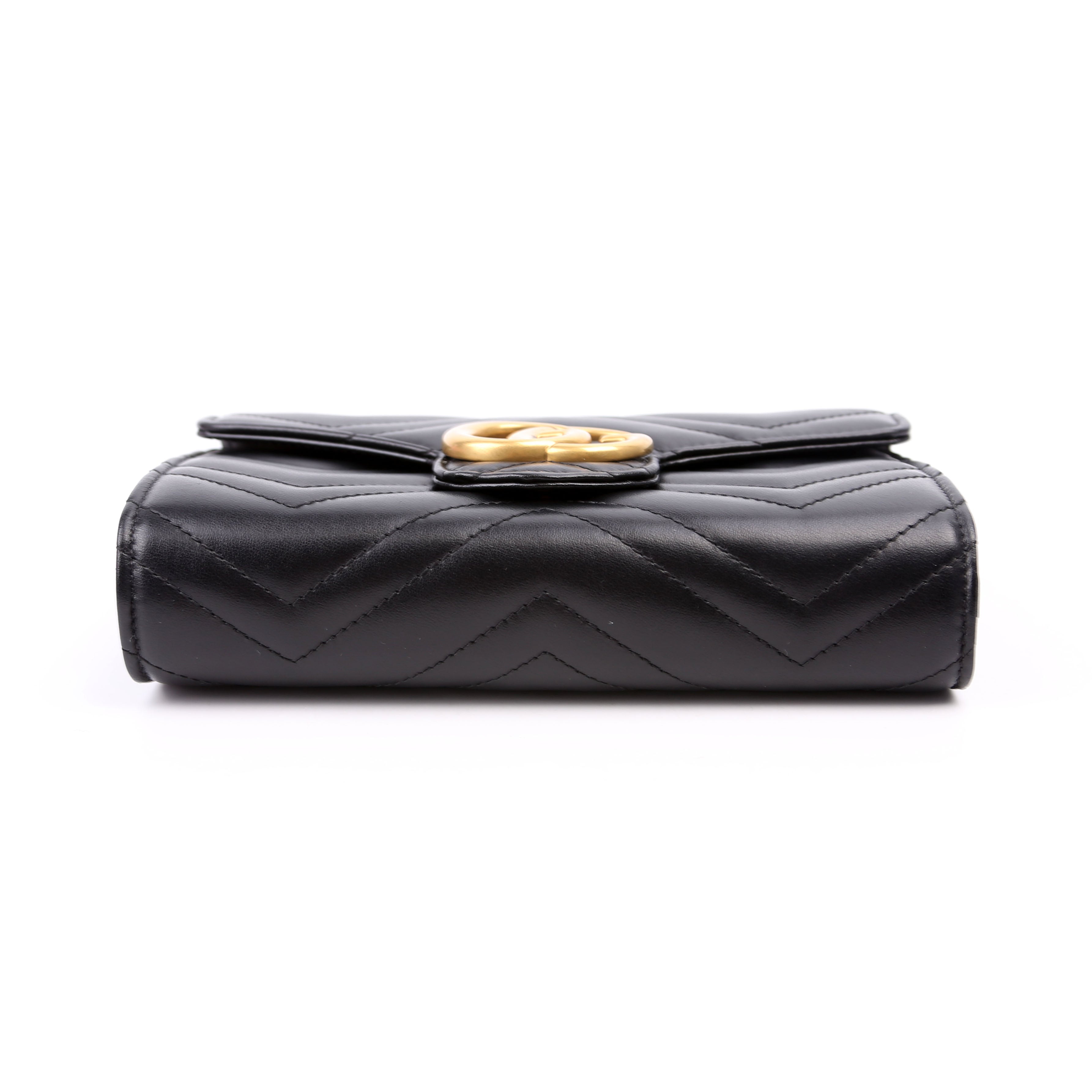 474575 Marmont Chain Wallet Black