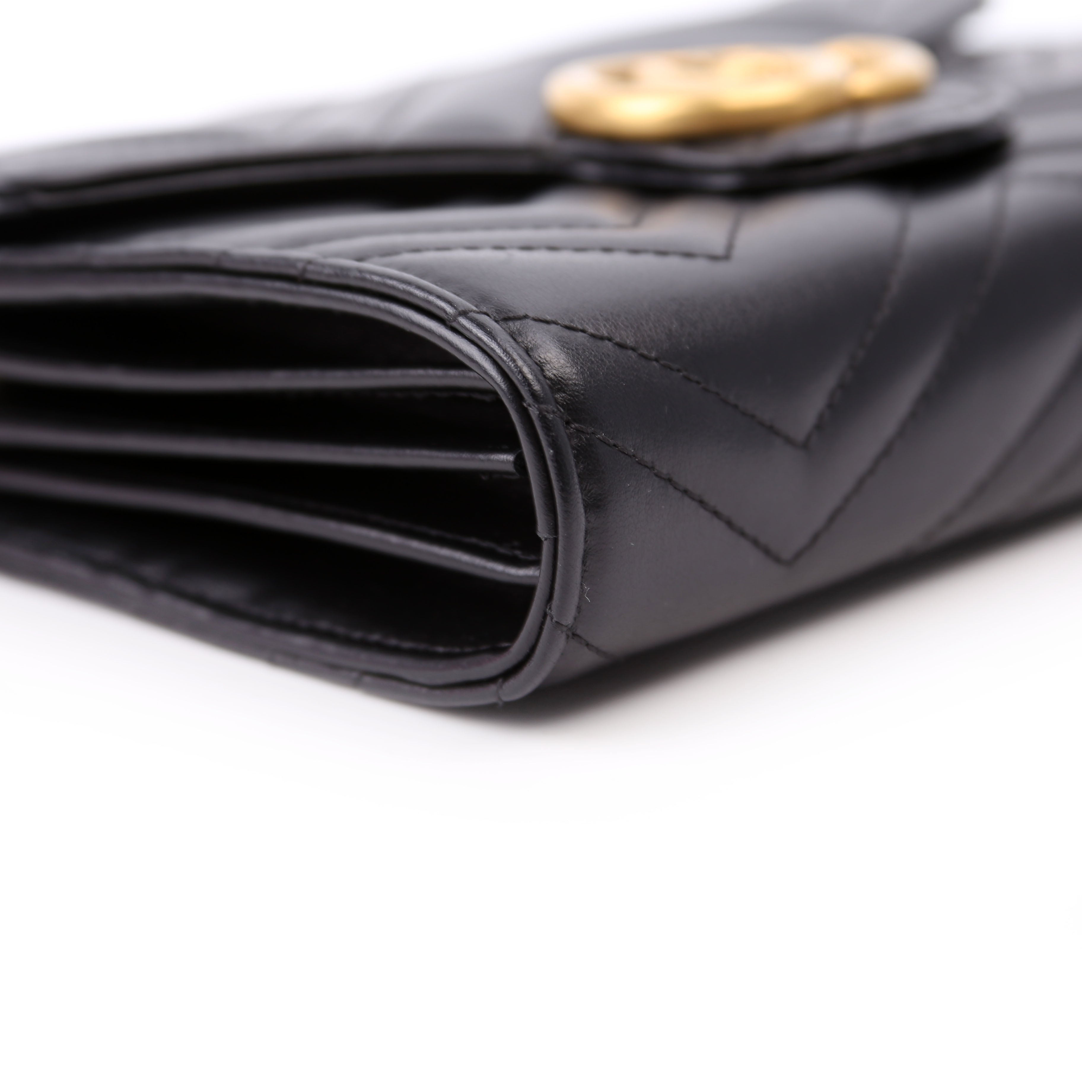 474575 Marmont Chain Wallet Black