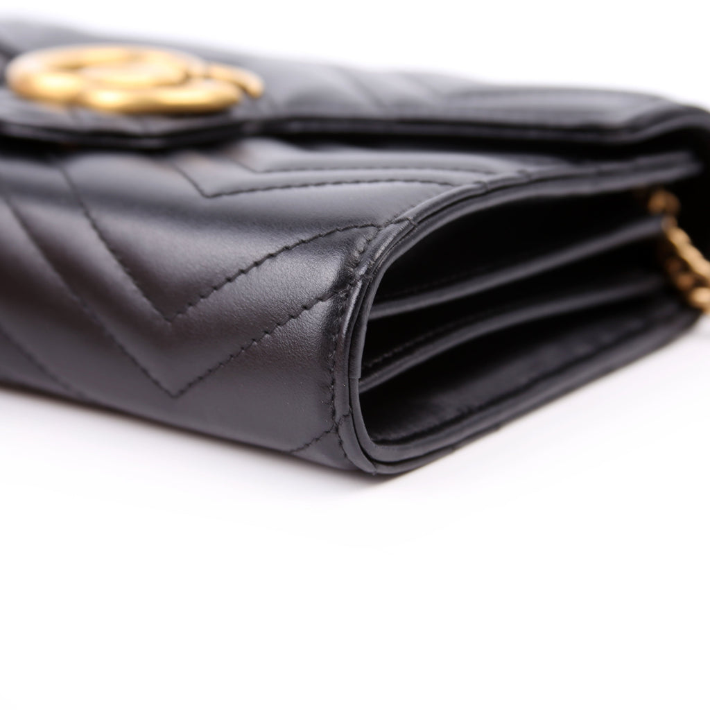 474575 Marmont Chain Wallet Black
