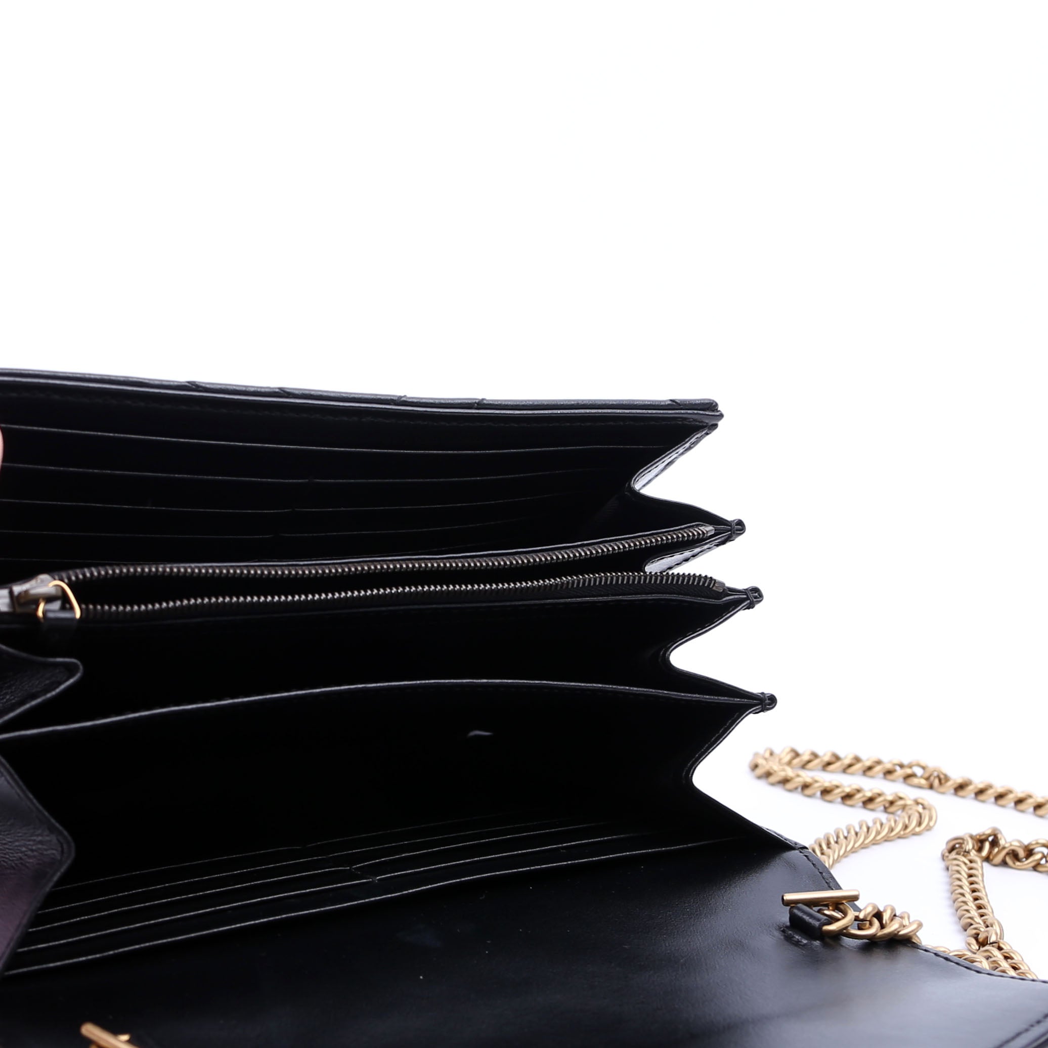 474575 Marmont Chain Wallet Black