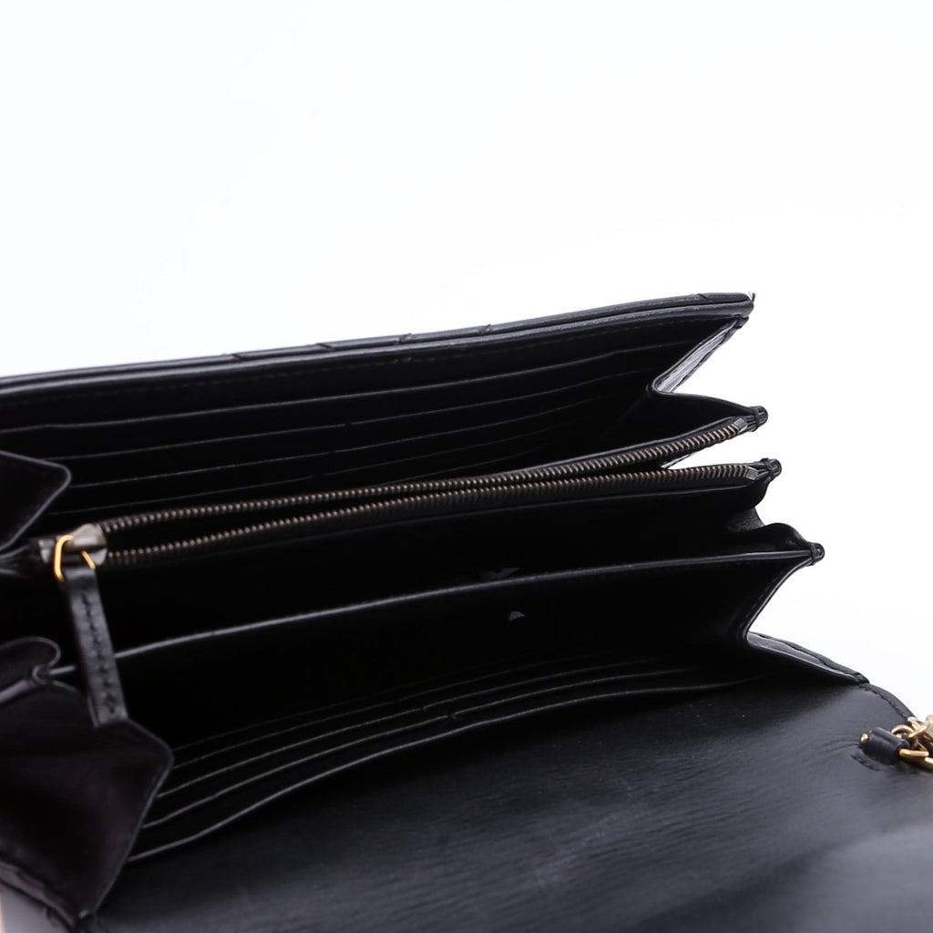 Gucci 474575 Marmont Chain Wallet Black