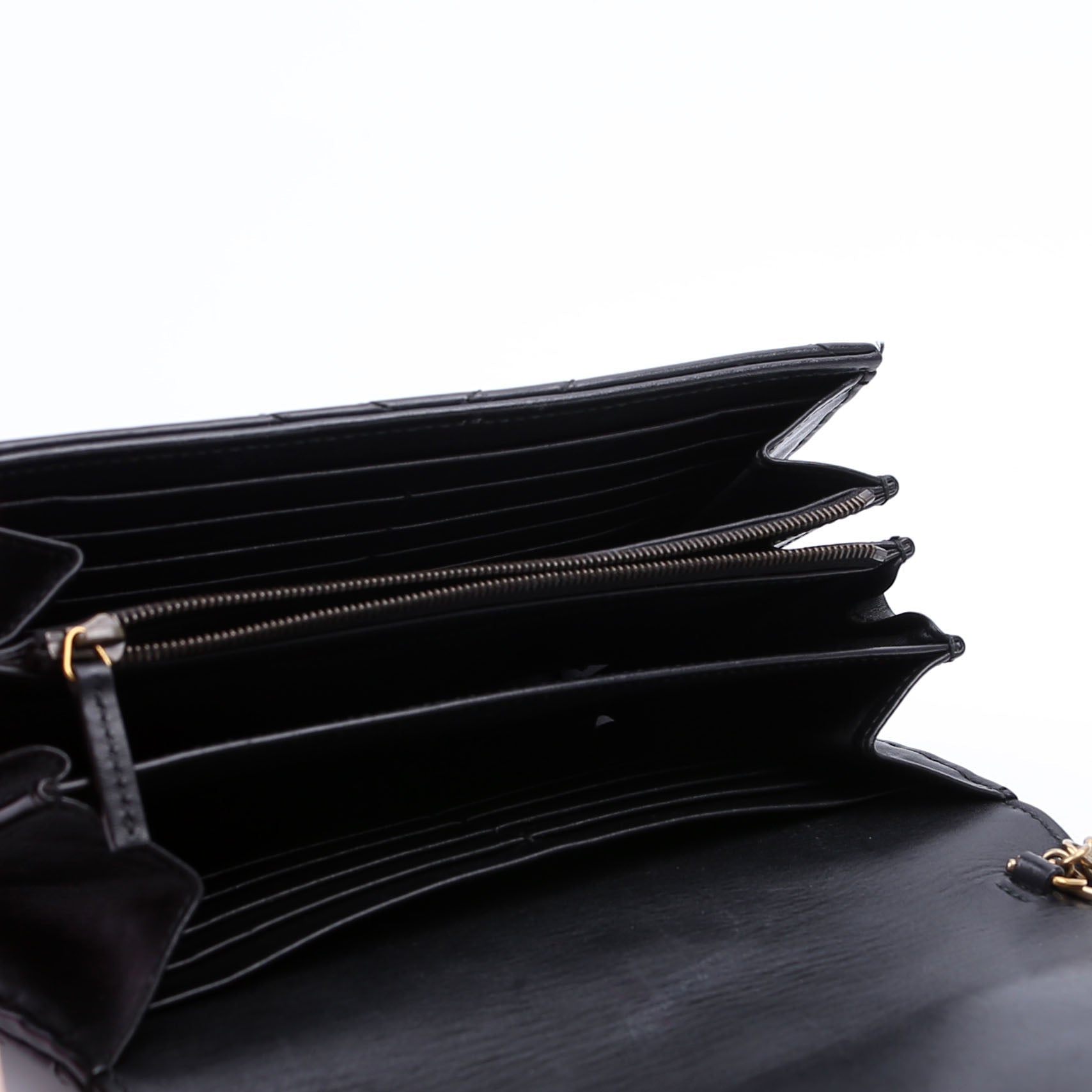 Gucci 474575 Marmont Chain Wallet Black
