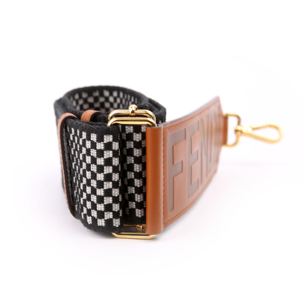 Fendi Strap You Checkered Strap Black/Brown
