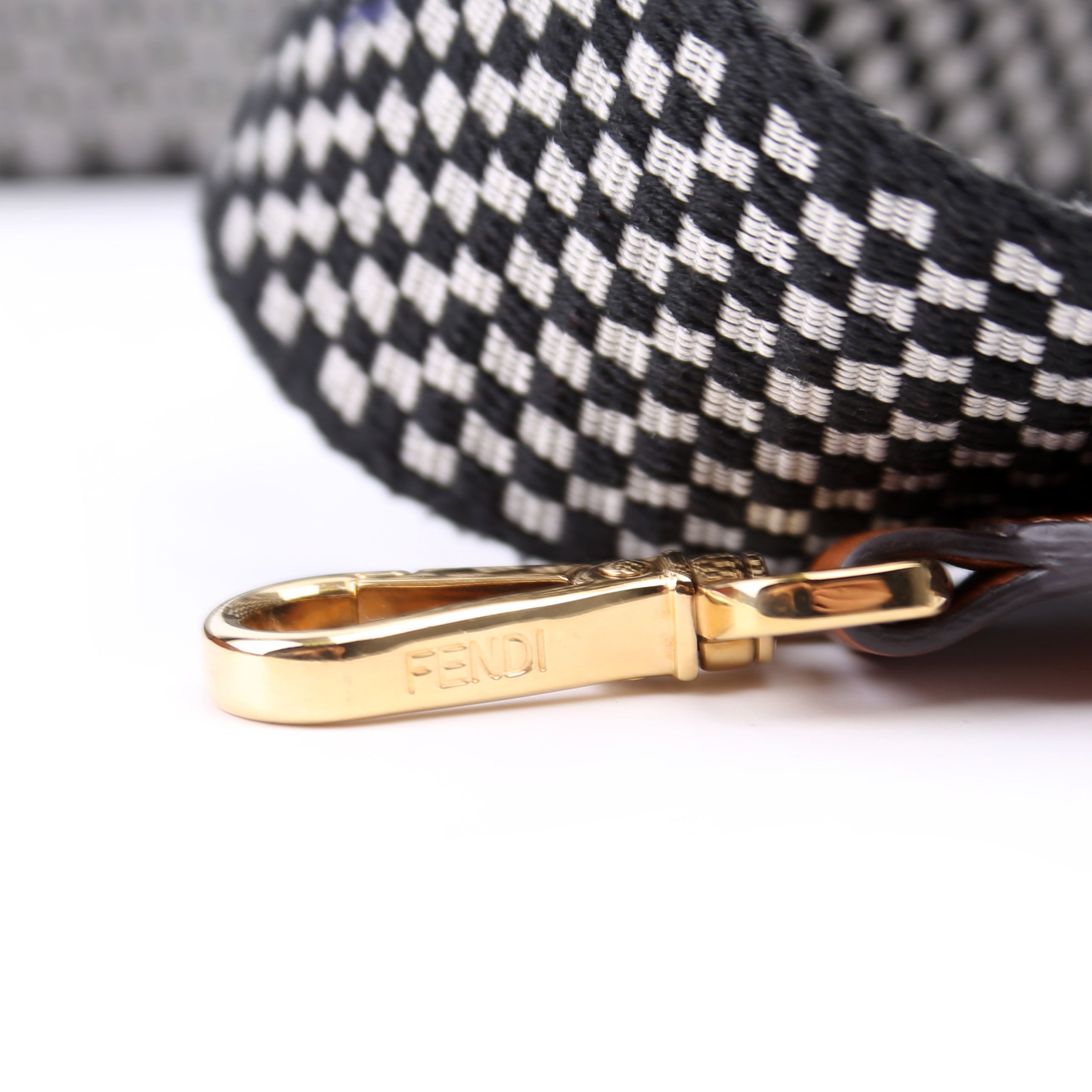 Fendi Strap You Checkered Strap Black/Brown