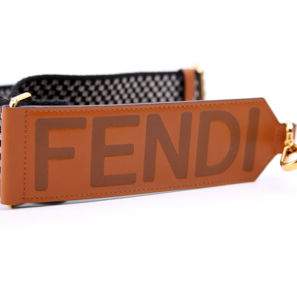 Fendi Strap You Checkered Strap Black/Brown