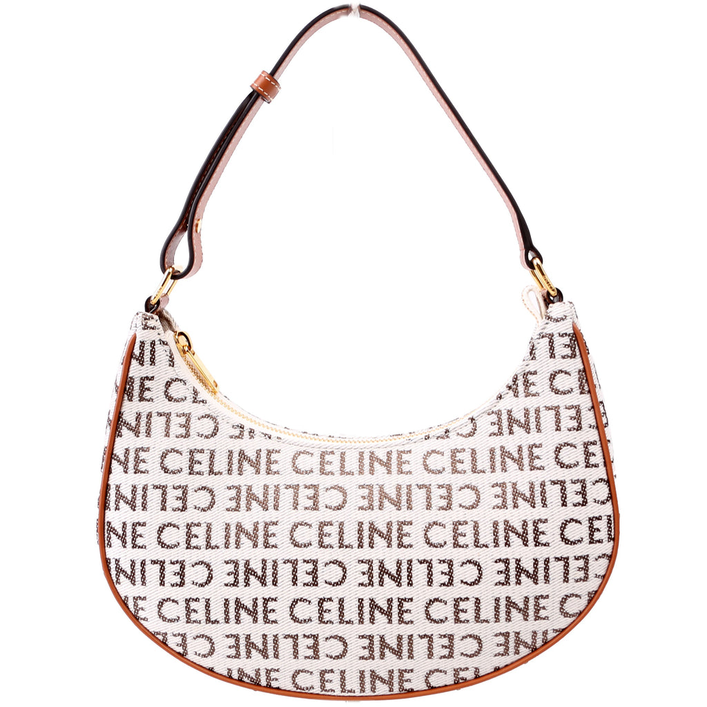Ava Triomphe Medium Jacquard Logo/Calfskin