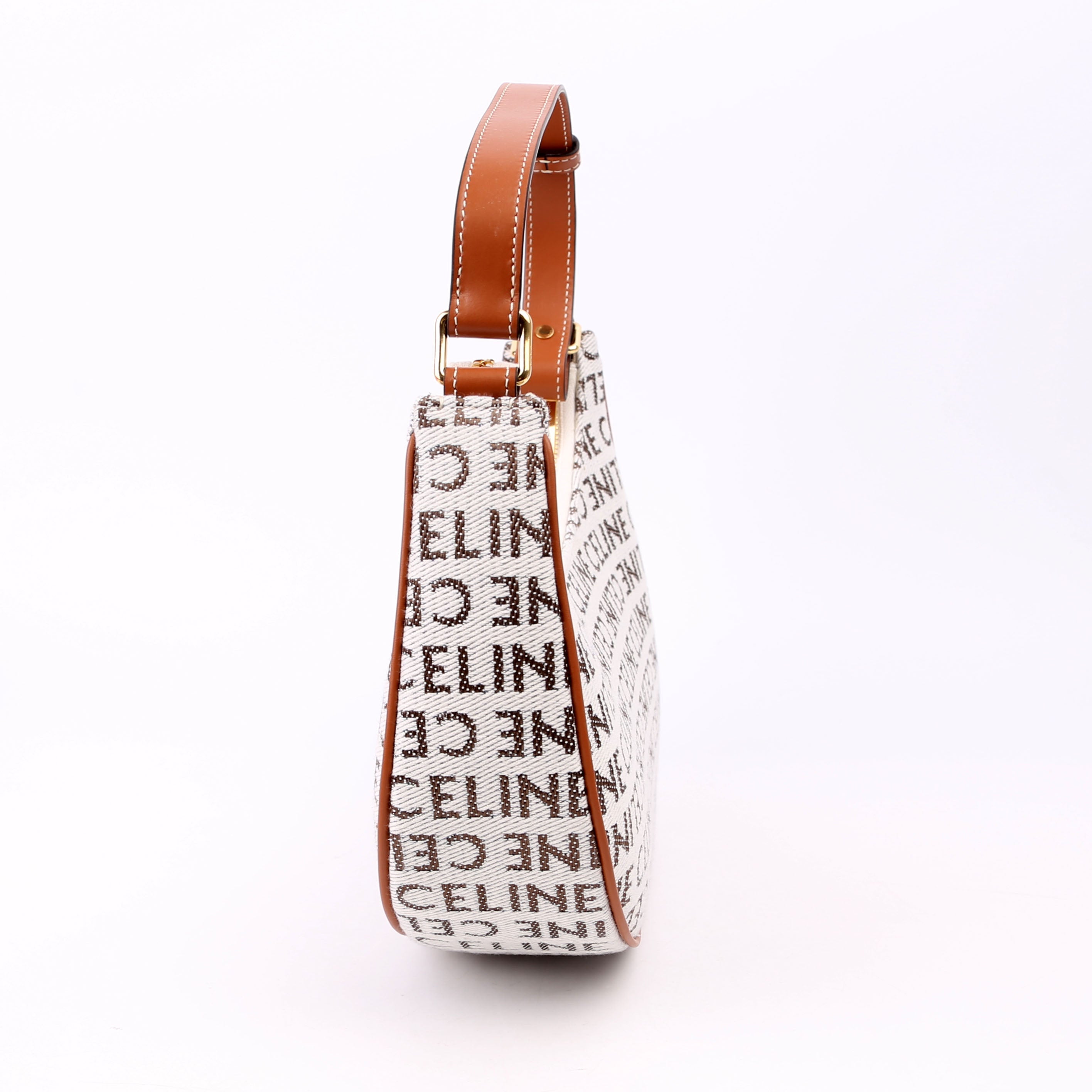 Ava Triomphe Medium Jacquard Logo/Calfskin