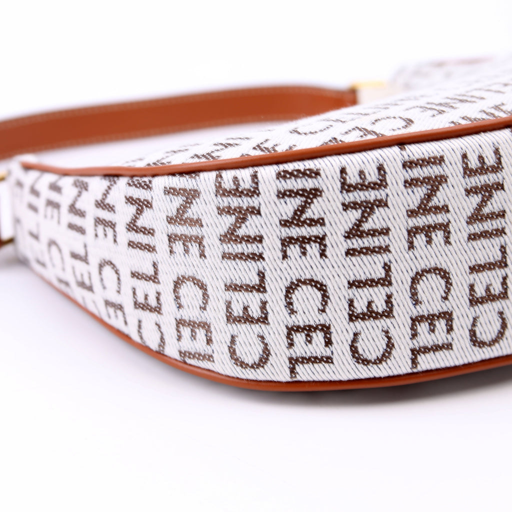 Ava Triomphe Medium Jacquard Logo/Calfskin