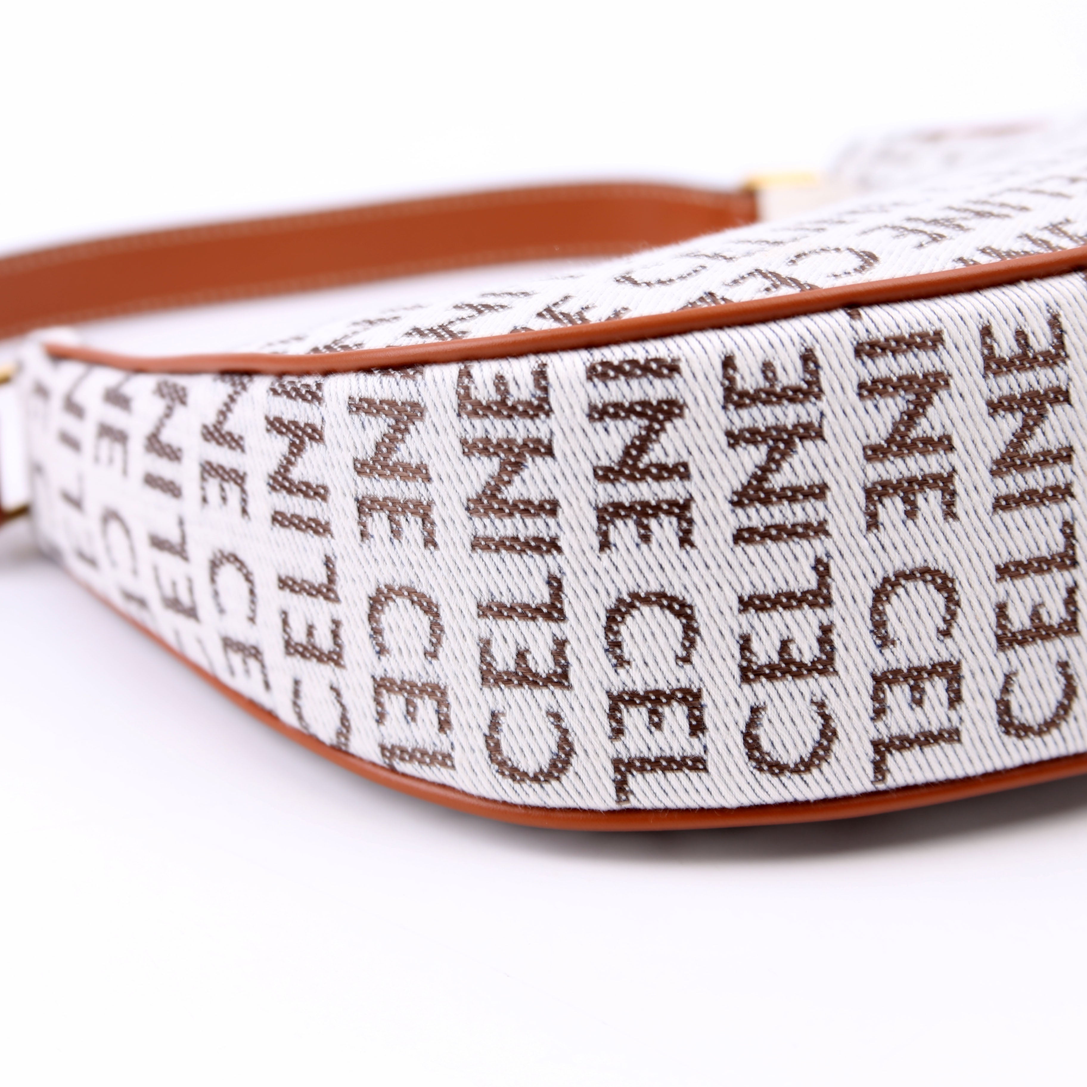 Ava Triomphe Medium Jacquard Logo/Calfskin