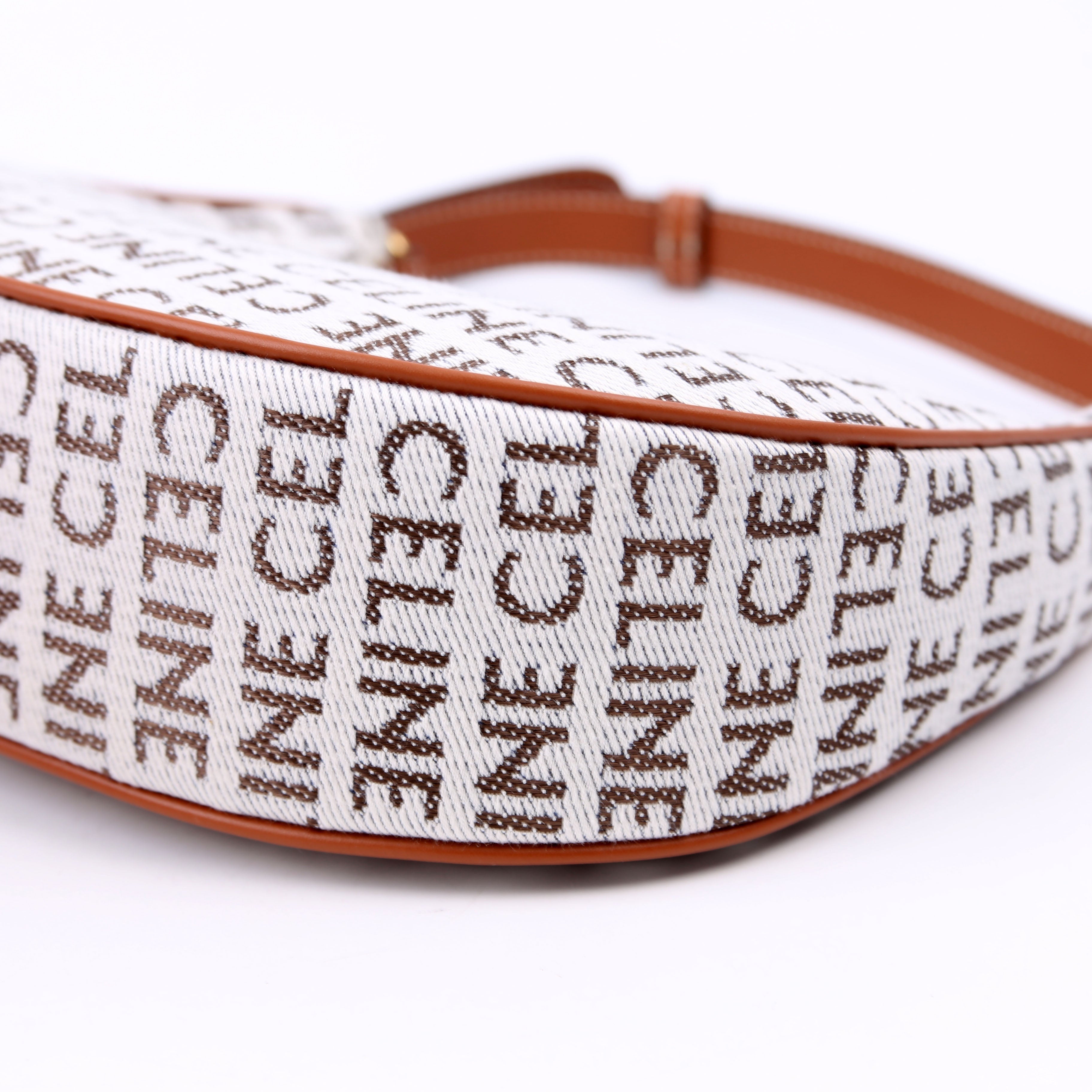 Ava Triomphe Medium Jacquard Logo/Calfskin