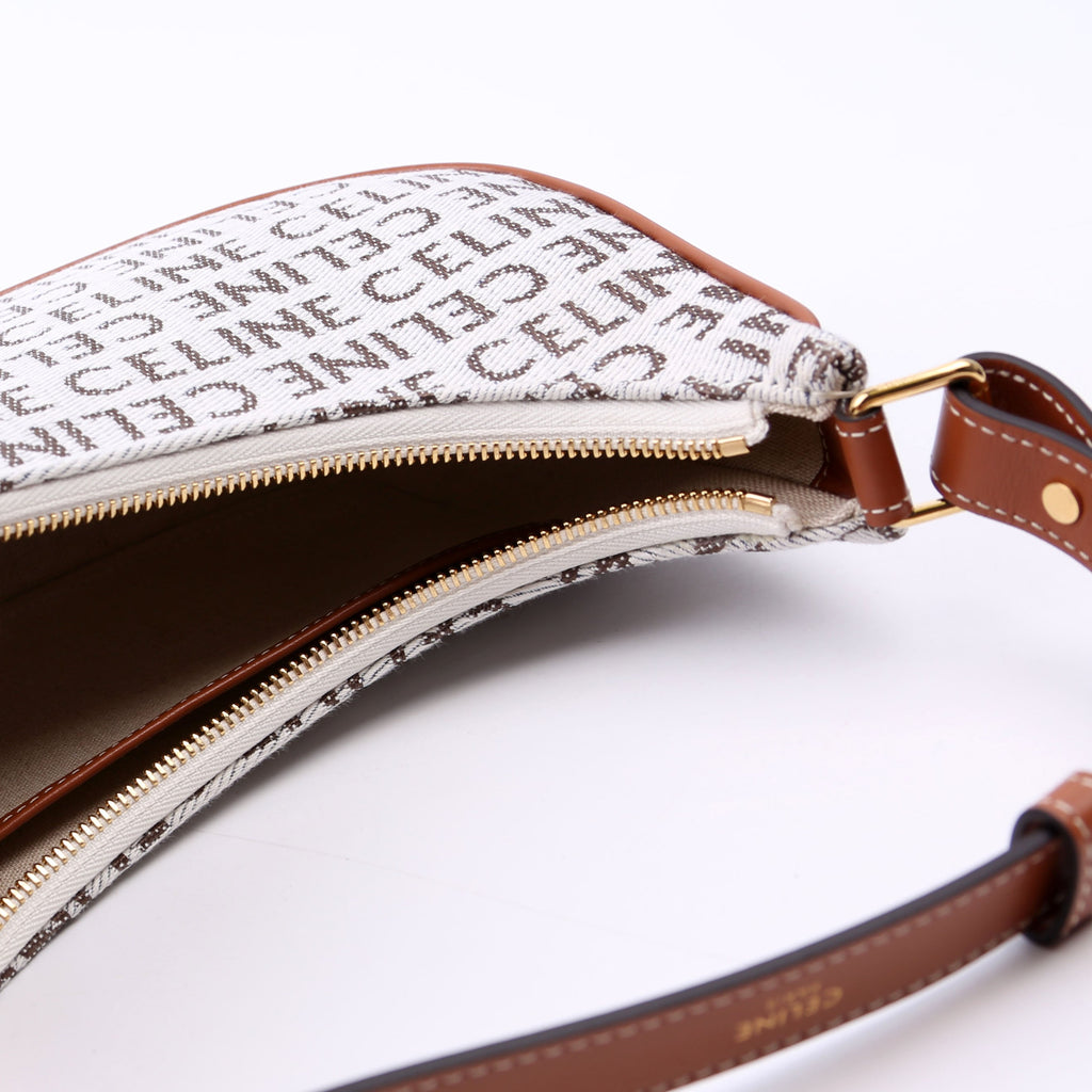 Ava Triomphe Medium Jacquard Logo/Calfskin