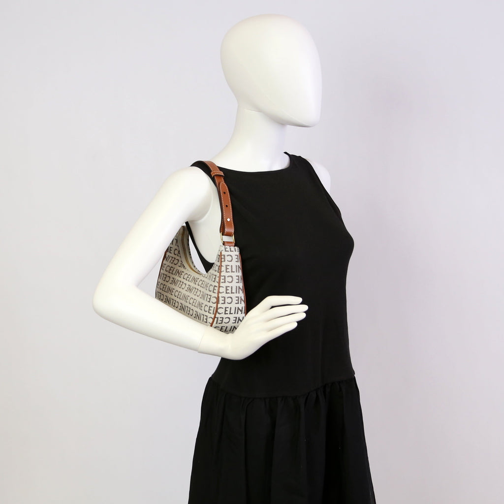 Ava Triomphe Medium Jacquard Logo/Calfskin
