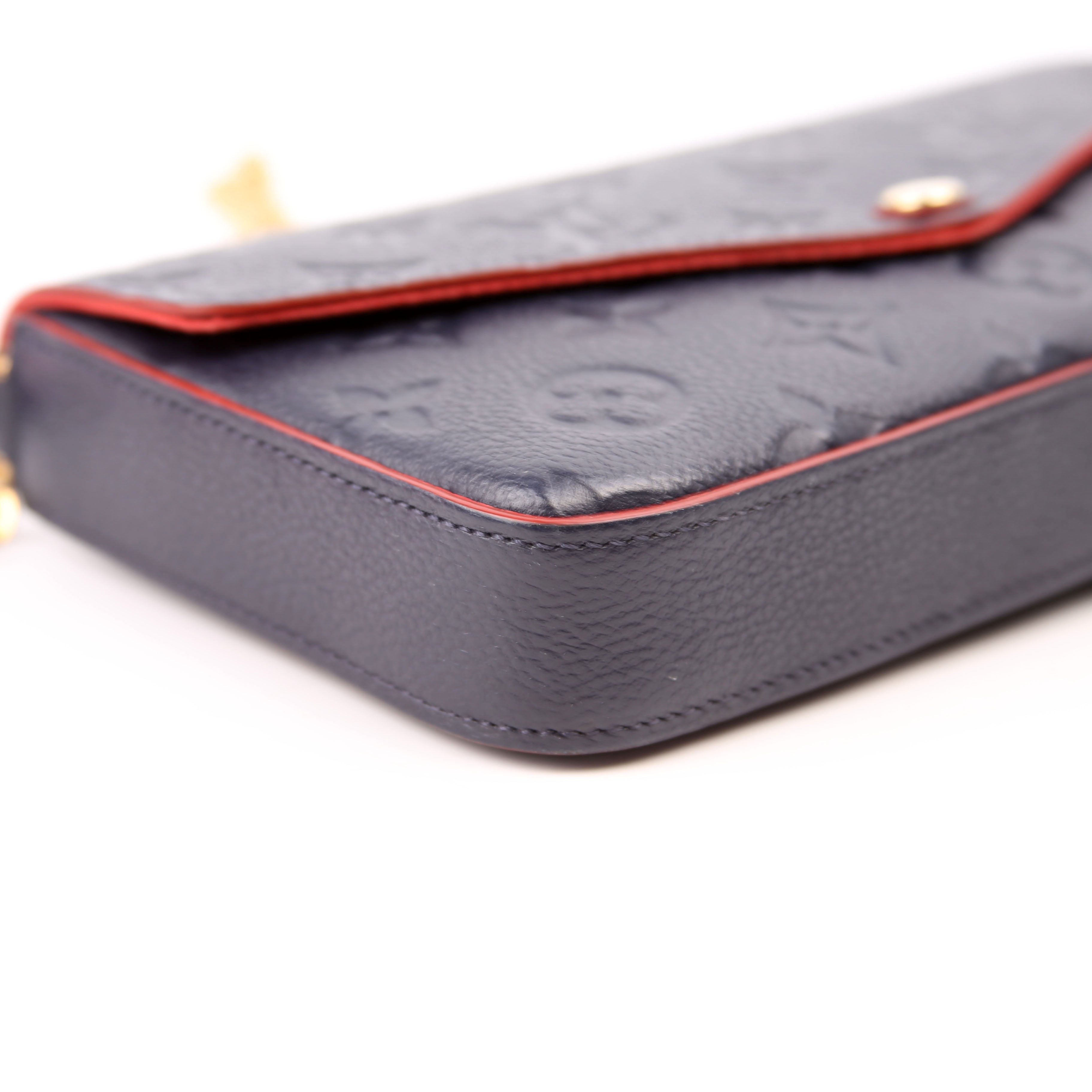 Pochette Felicie Empreinte Navy