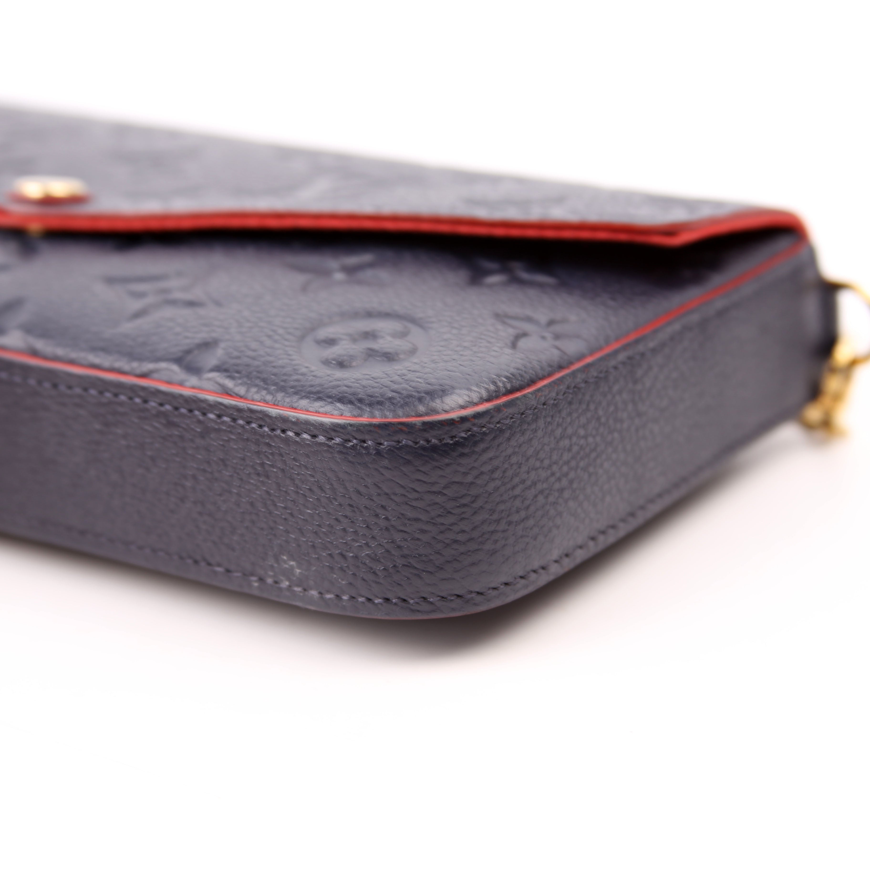 Pochette Felicie Empreinte Navy