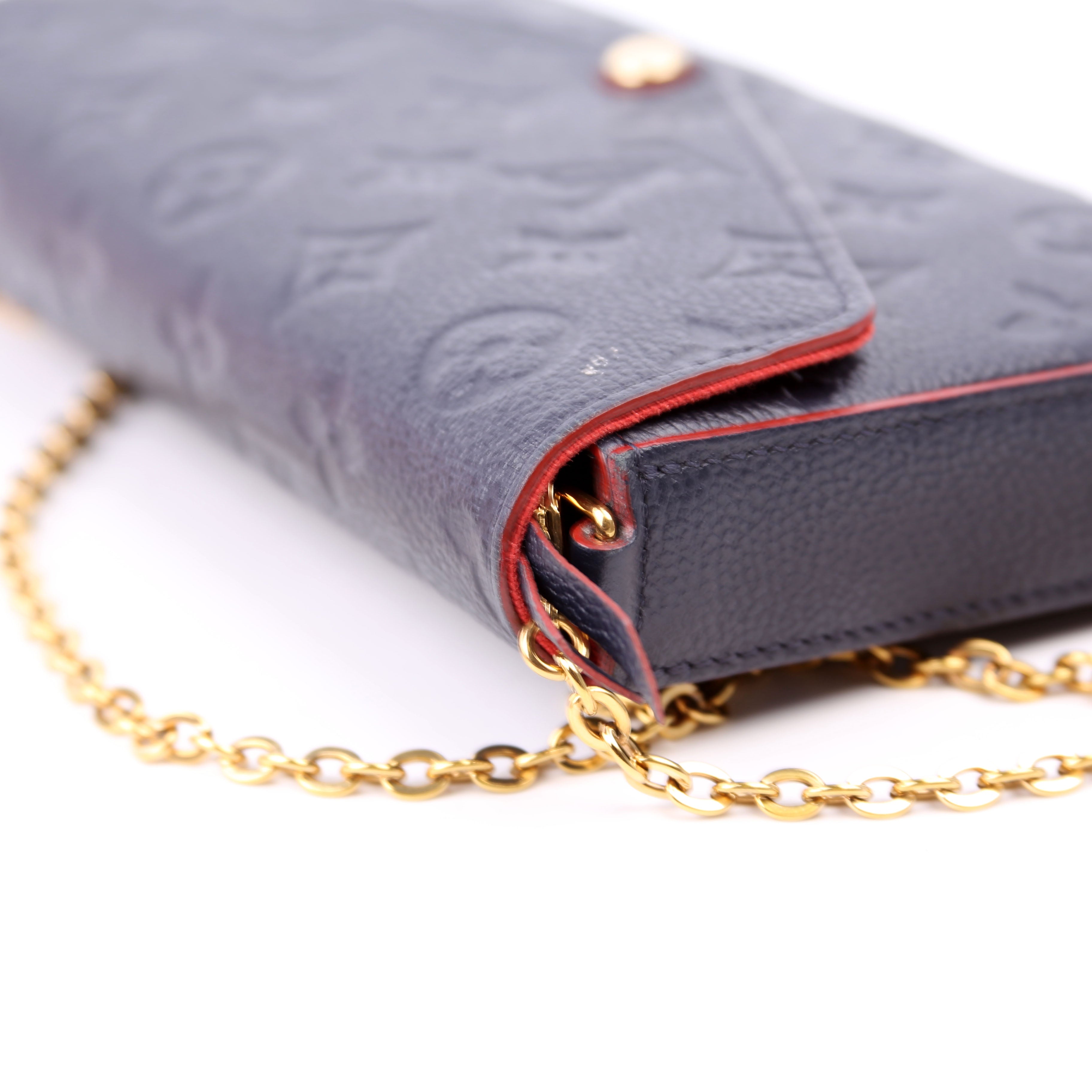Pochette Felicie Empreinte Navy