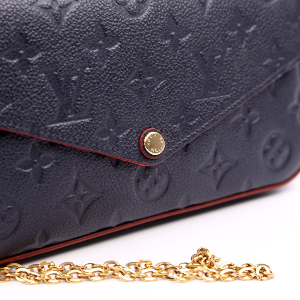 Pochette Felicie Empreinte Navy