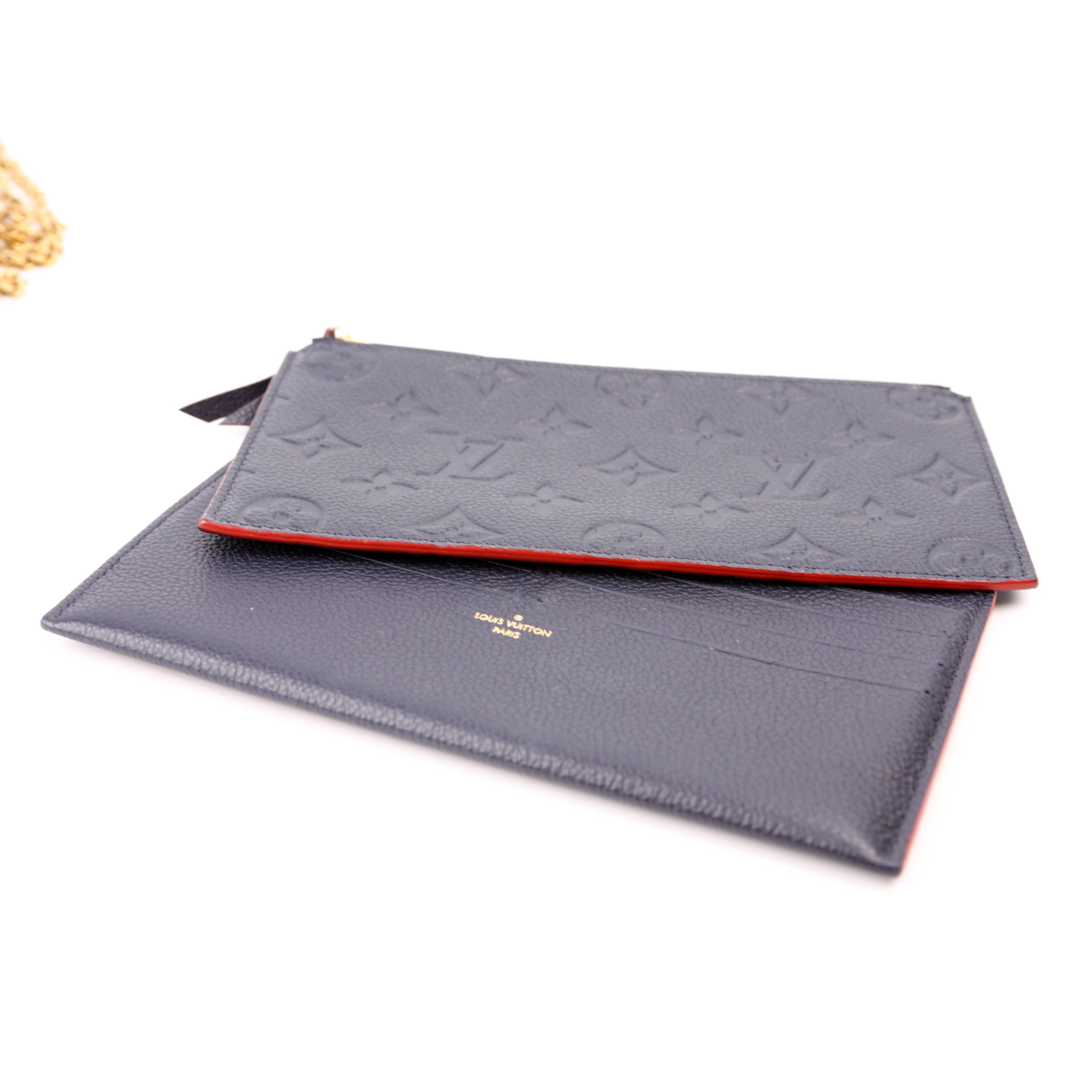 Pochette Felicie Empreinte Navy