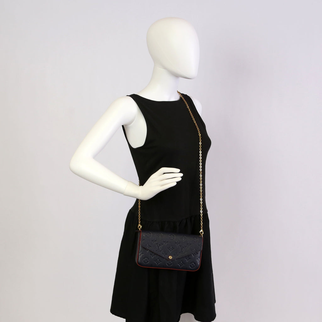 Pochette Felicie Empreinte Navy
