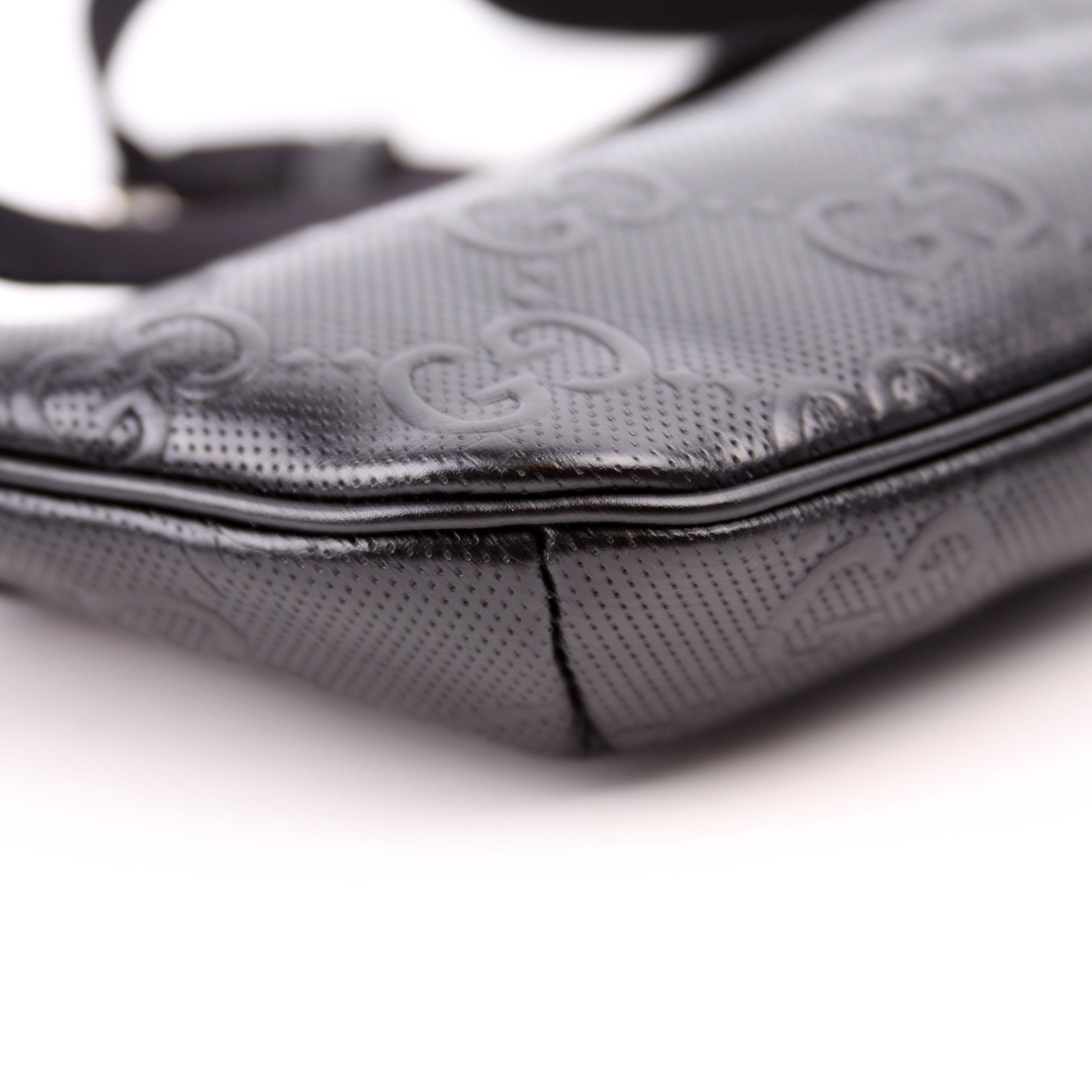 Gucci 658582 GG Embossed Belt Bag Black