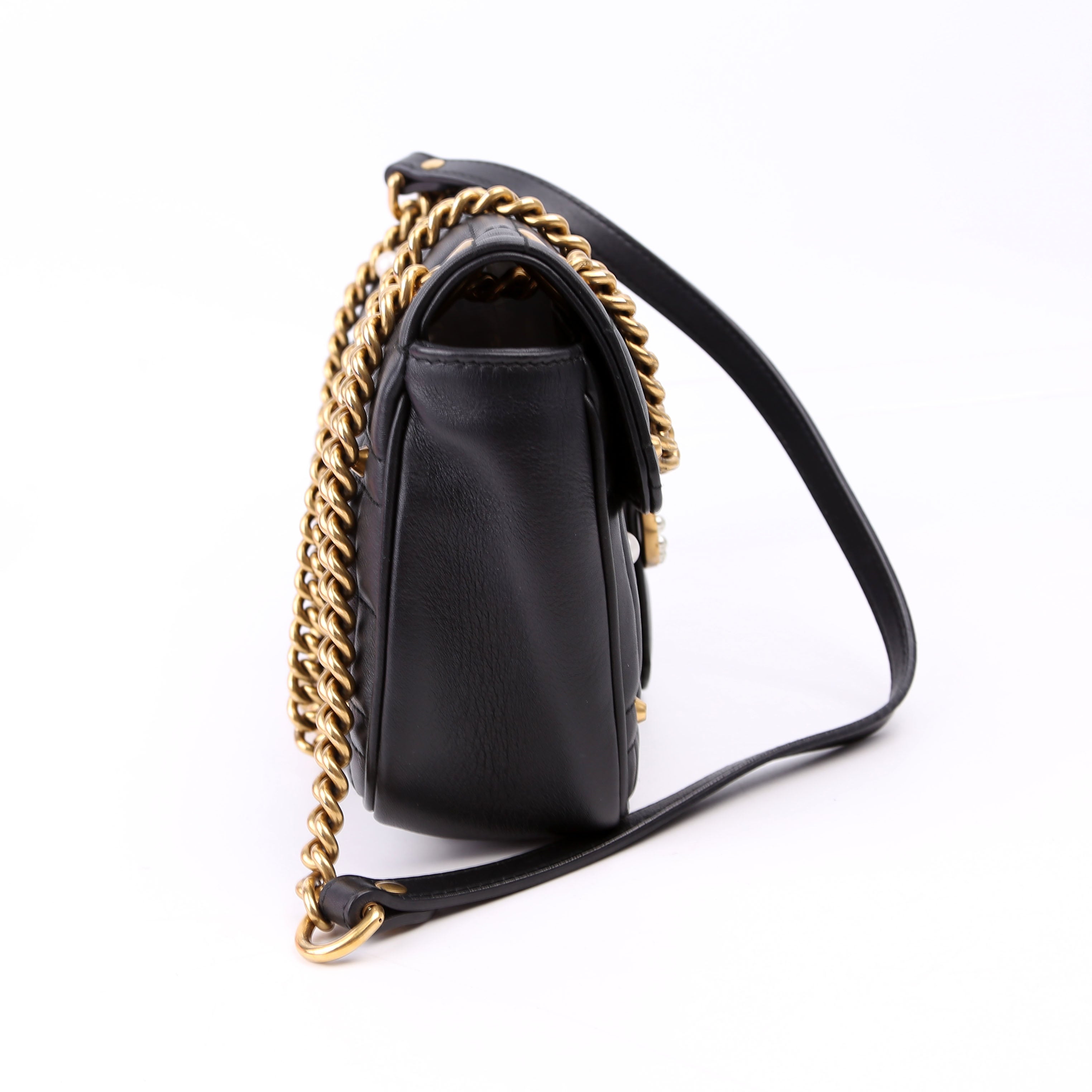 443497 Marmont Pearls Shoulder Small Flap