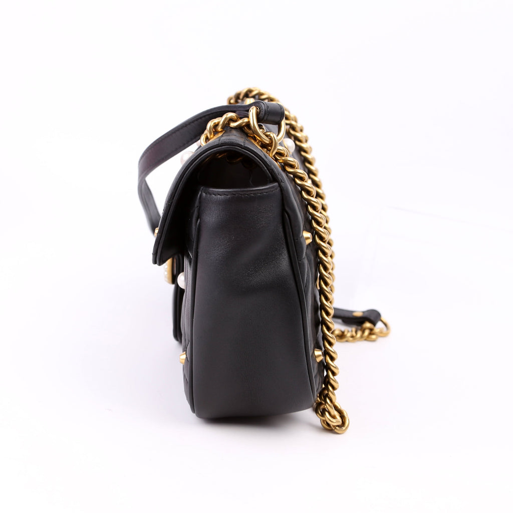 443497 Marmont Pearls Shoulder Small Flap