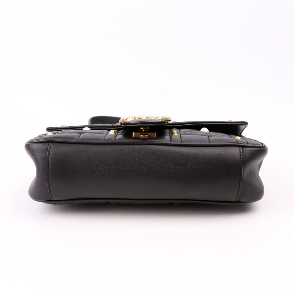 443497 Marmont Pearls Shoulder Small Flap