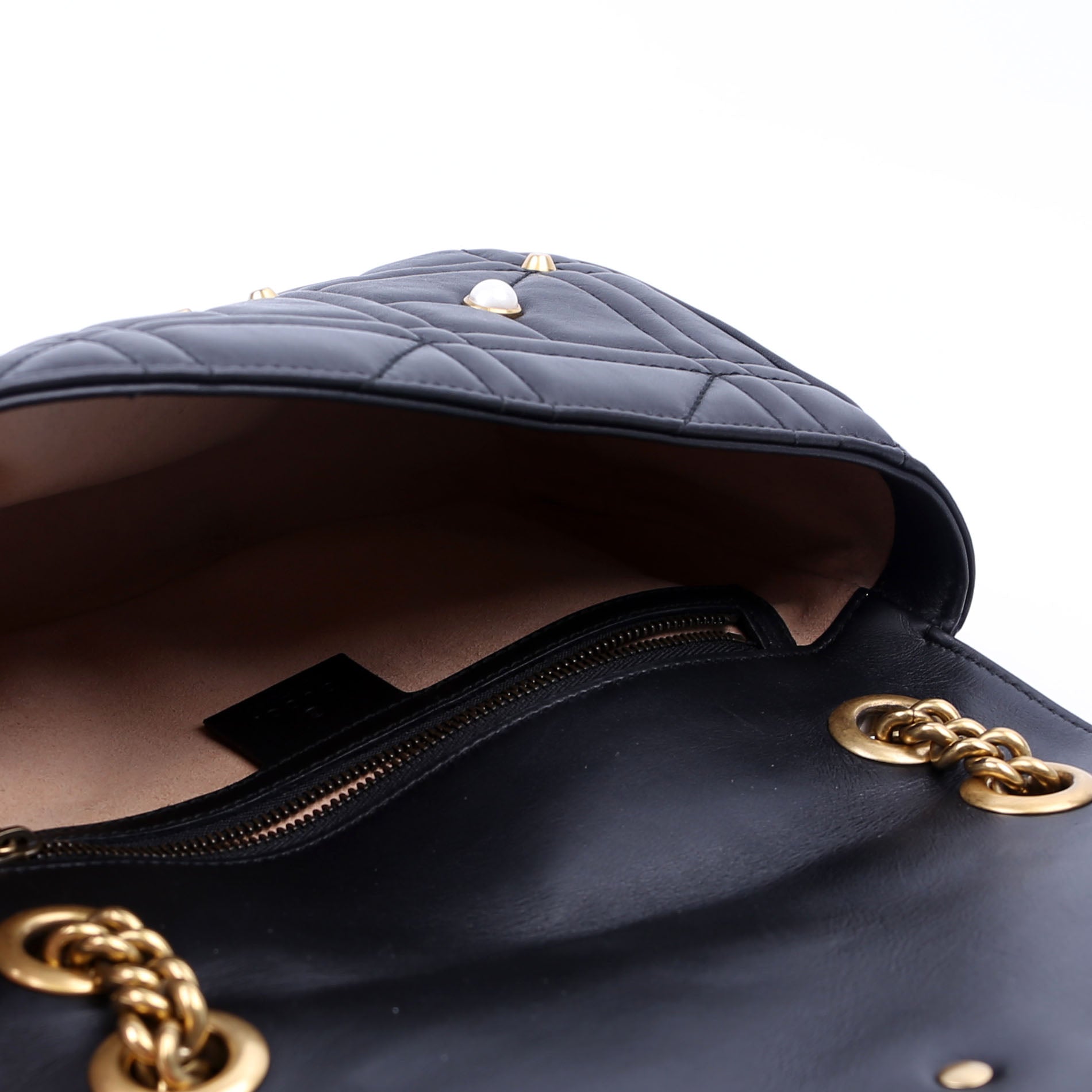 443497 Marmont Pearls Shoulder Small Flap