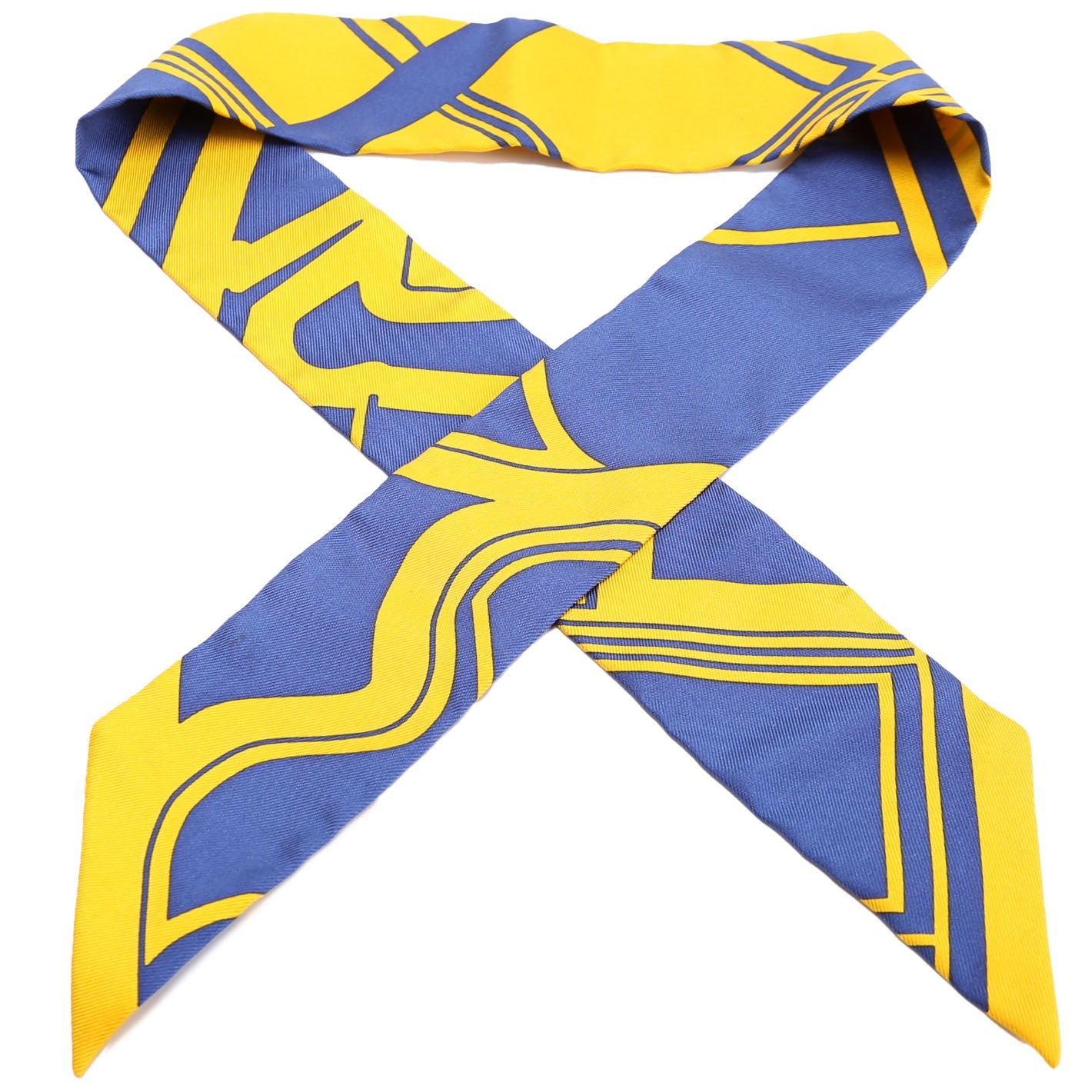 Les Coupes Tattoo Twilly Silk Blue/Yellow