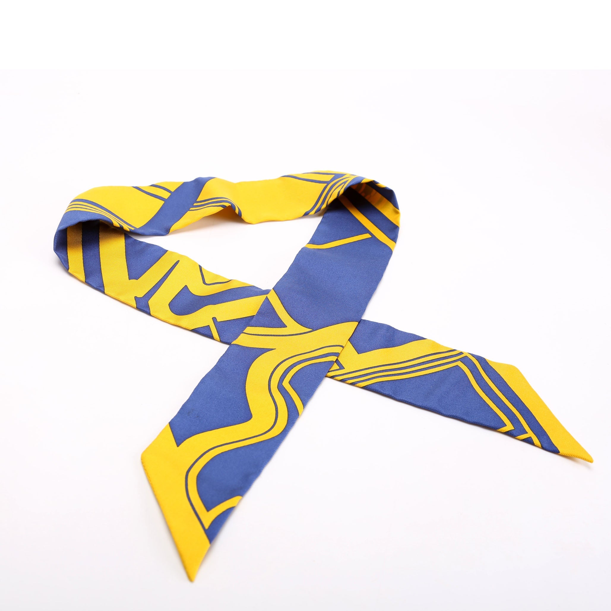 Les Coupes Tattoo Twilly Silk Blue/Yellow