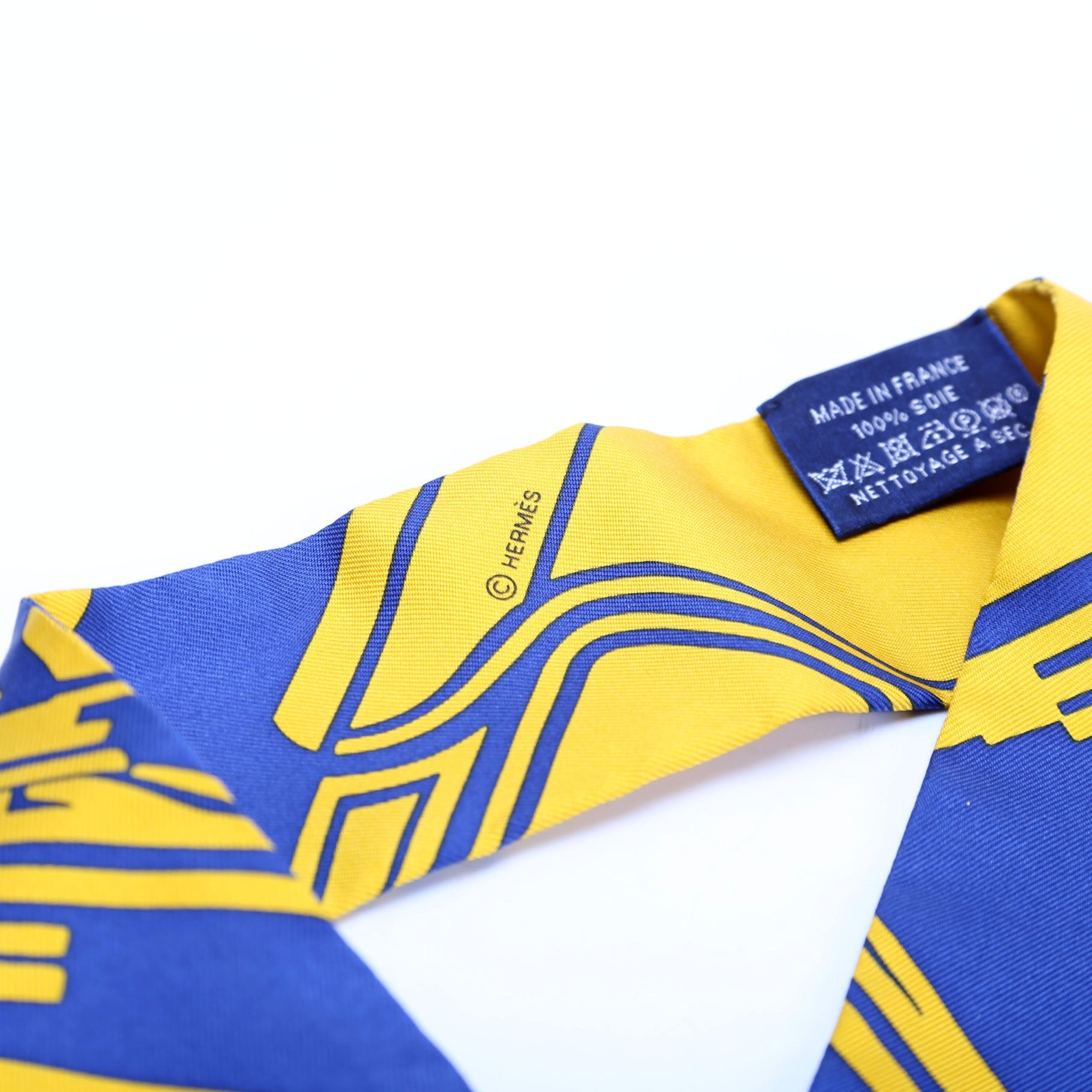 Les Coupes Tattoo Twilly Silk Blue/Yellow