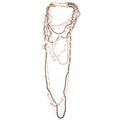 CC Pearls Multi Strand Long Necklace Pearl/Gold
