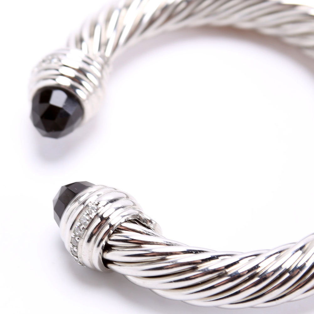 Classic Cable 10MM Onyx/Pave/925