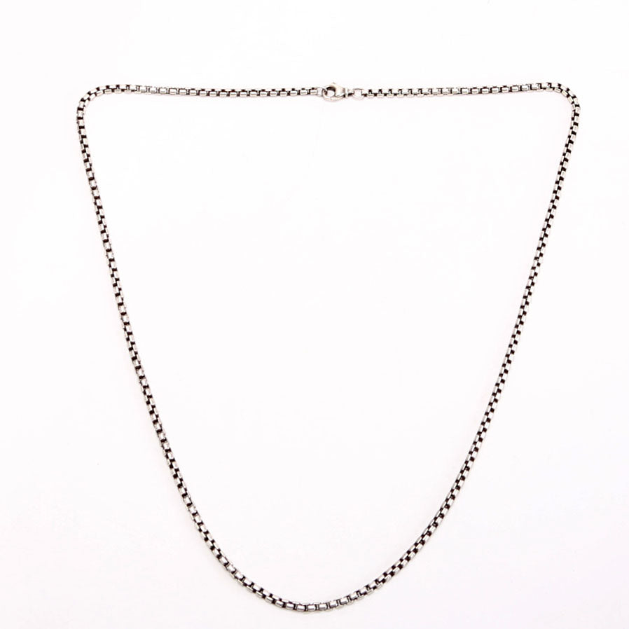 Box Chain 2.7MM 26IN Necklace Silver