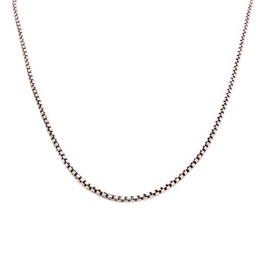Box Chain 2.7MM 26IN Necklace Silver
