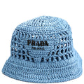 1HC137 Crochet Raffia-Effect Bucket Size Large Blue