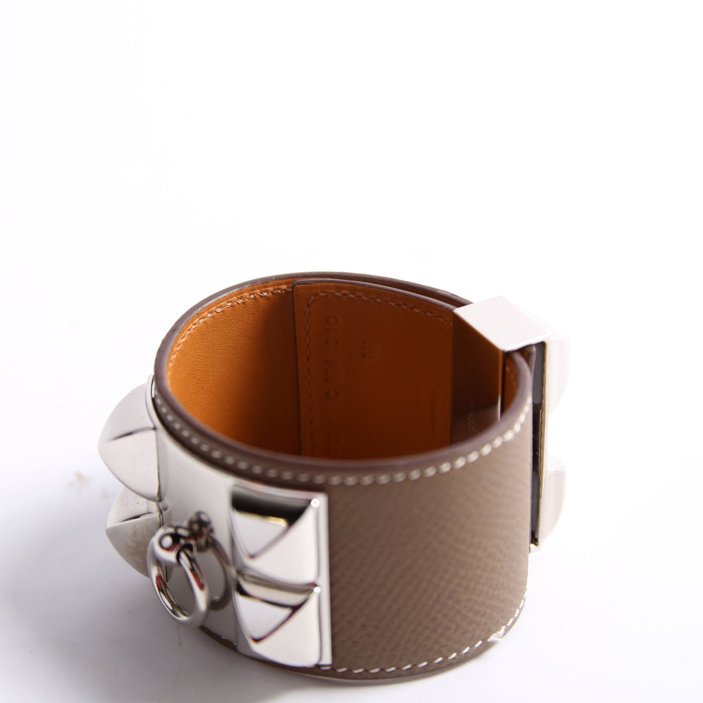 Collier De Chien Epsom Leather Bracelet Brown/Gold