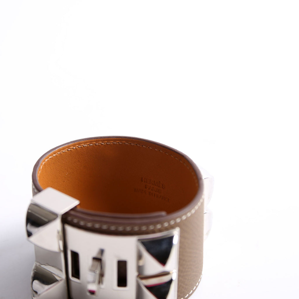 Collier De Chien Epsom Leather Bracelet Brown/Gold
