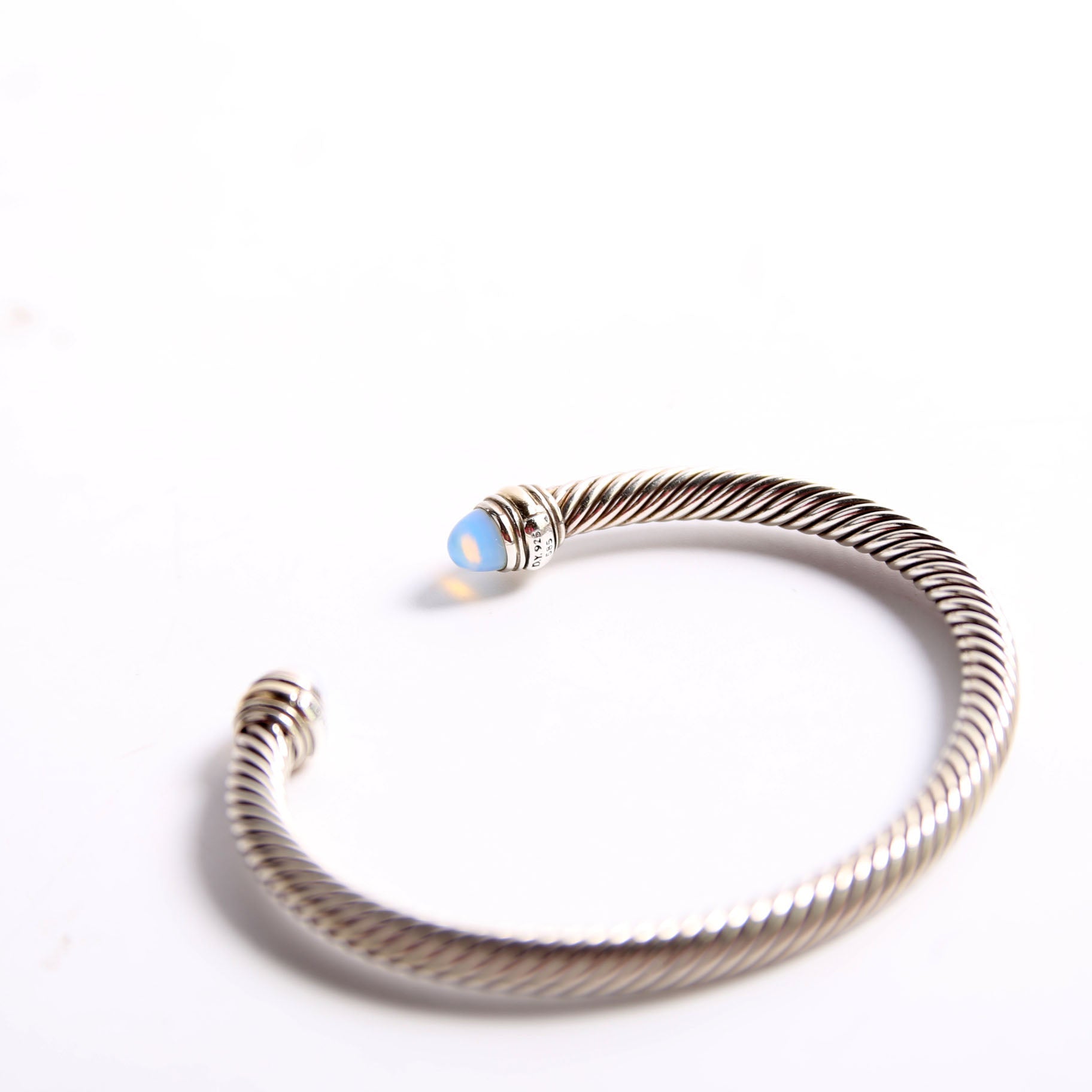 Classic Cable 5MM Bracelet 925/Moonstone