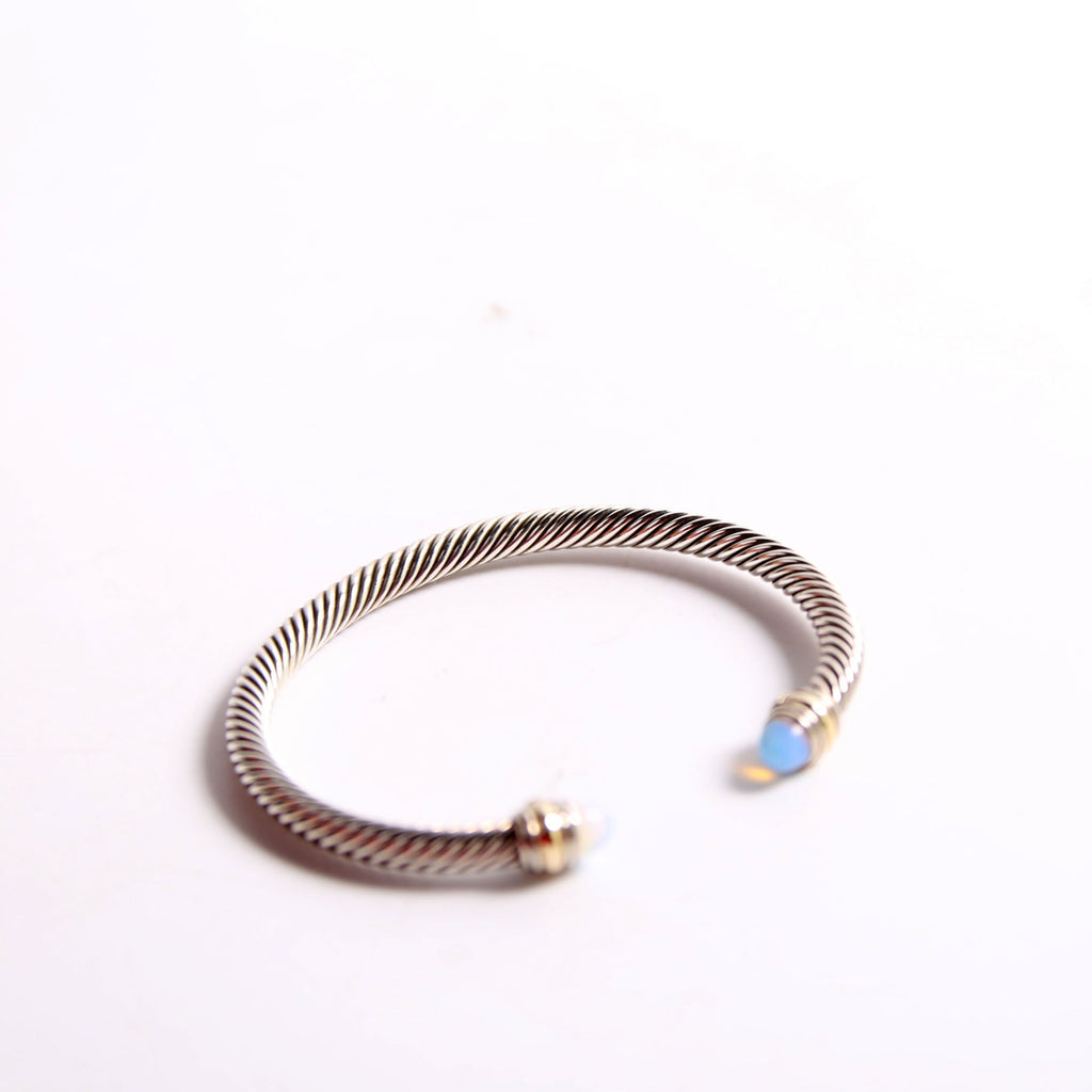 Classic Cable 5MM Bracelet 925/Moonstone