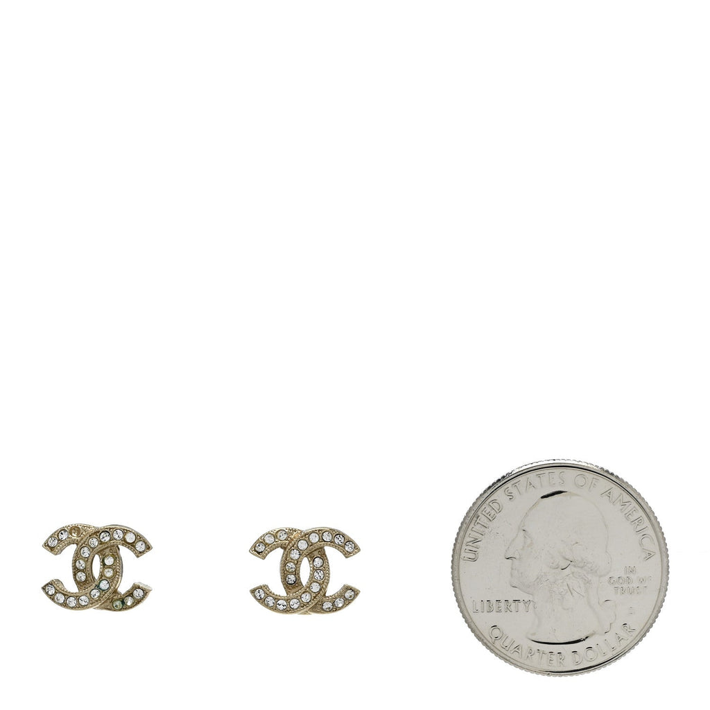 Crystal CC Earrings Gold