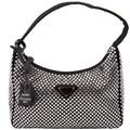 1BC515 Satin Crystal Re-Edition 2000 Mini Bag Black